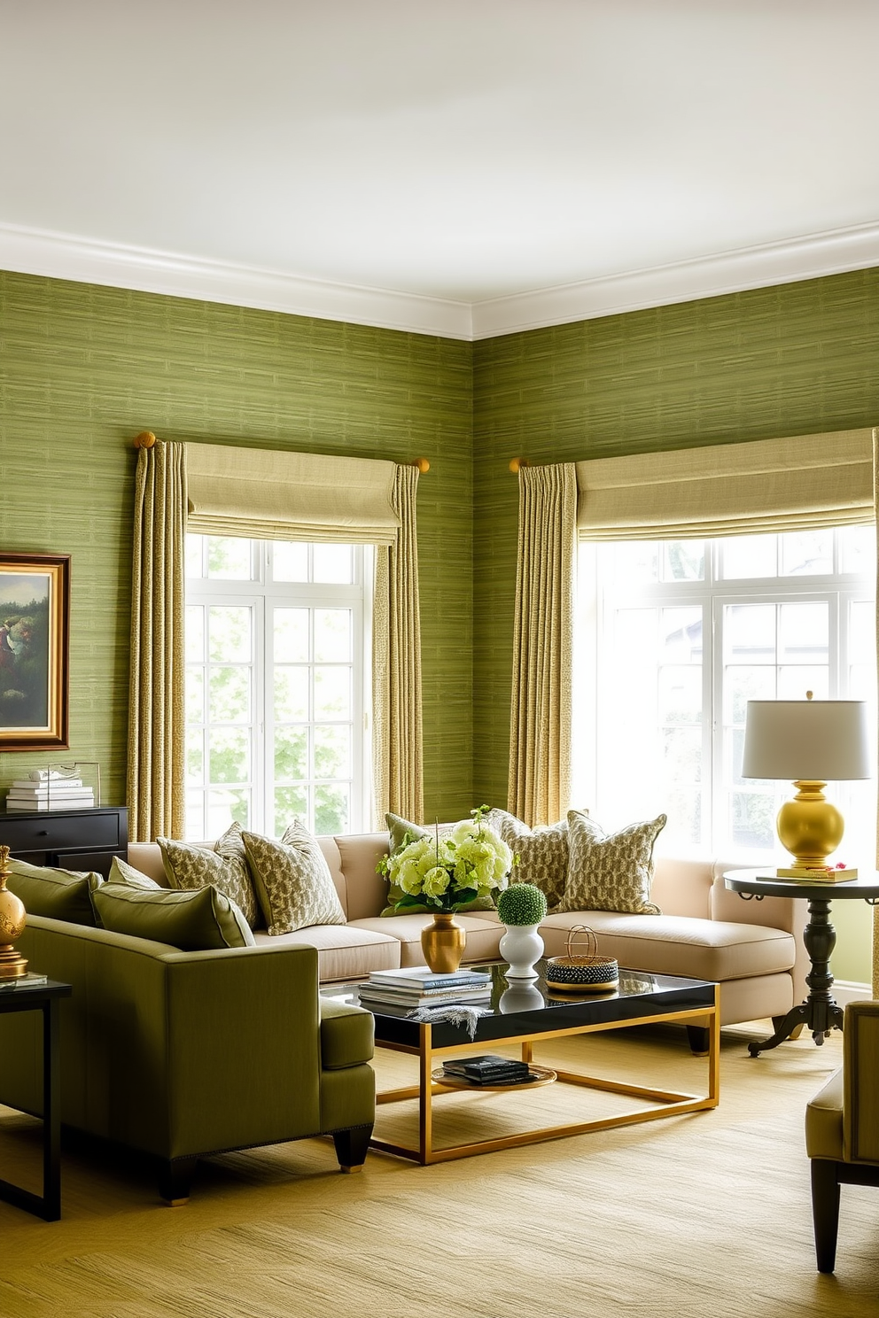 Green Wallpaper Decorating Ideas 6