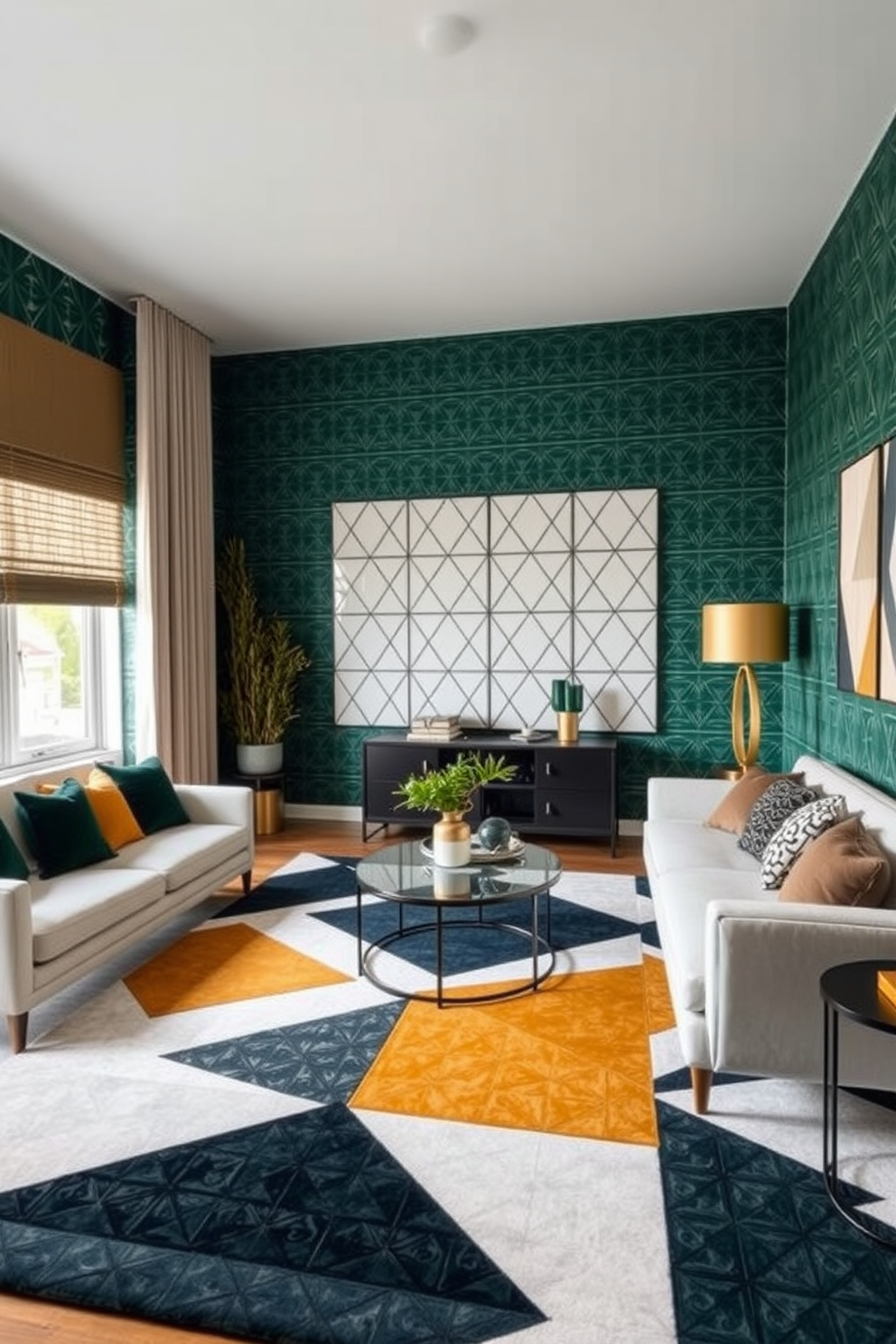 Green Wallpaper Decorating Ideas 7