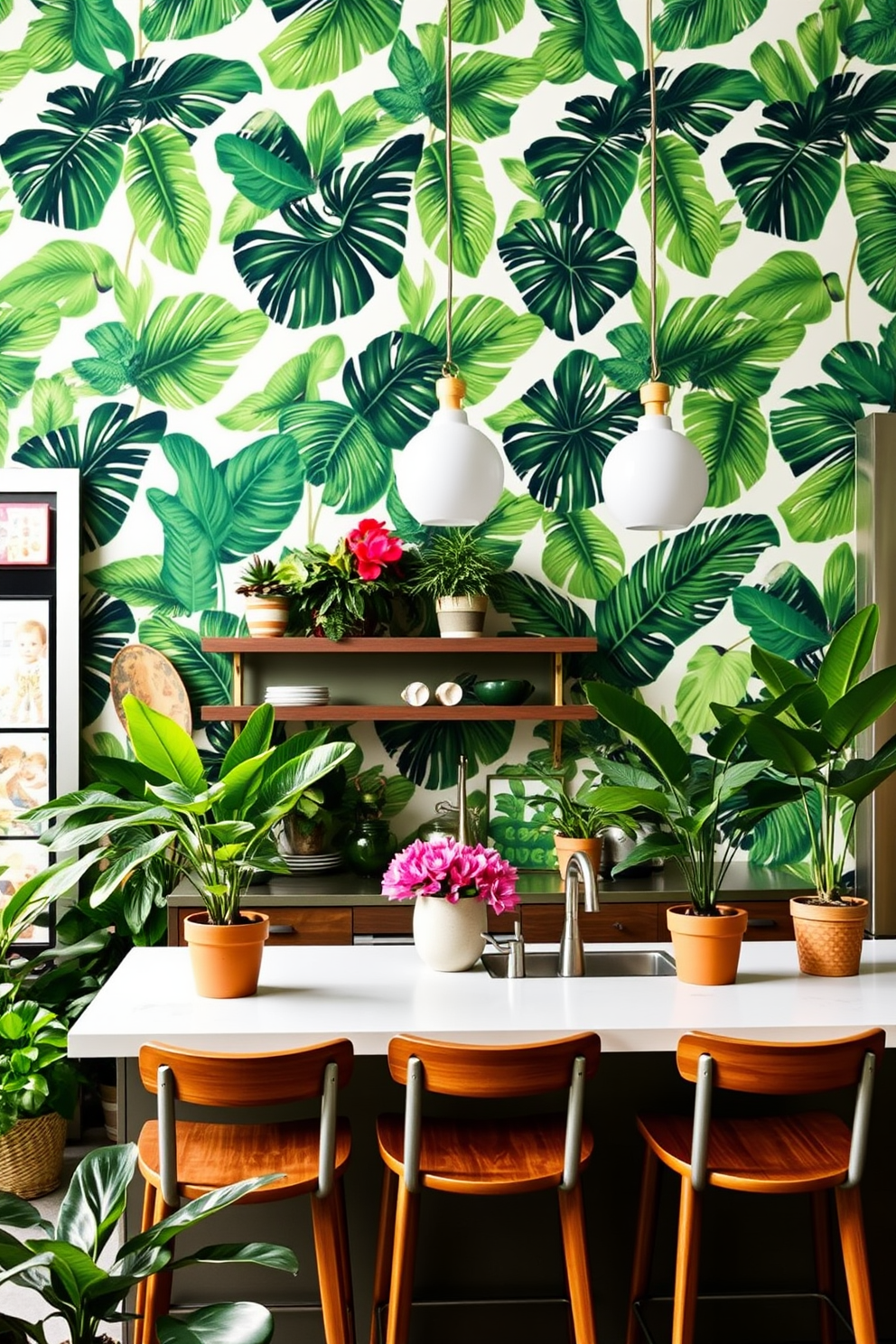 Green Wallpaper Decorating Ideas 9