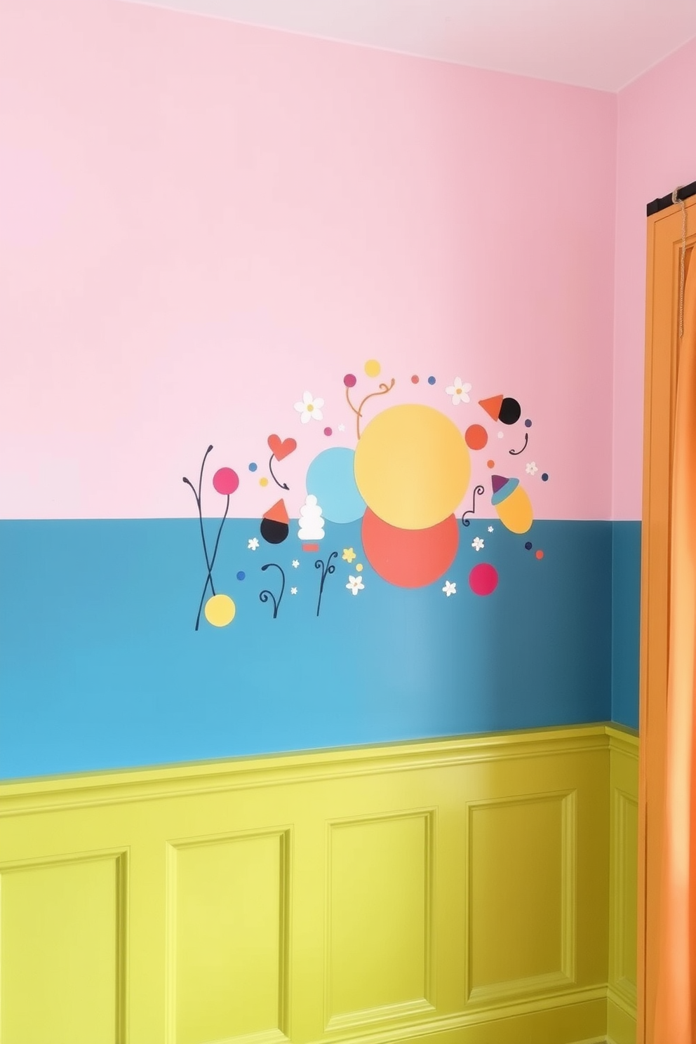 Half Painted Wall Painting Ideas 26