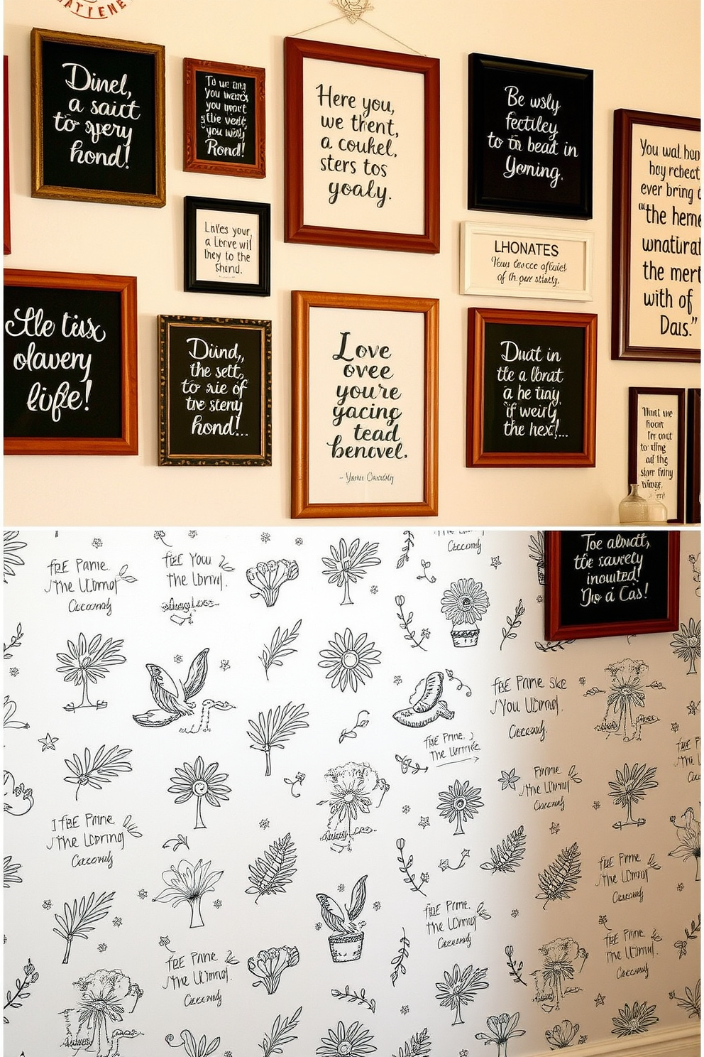 Hand Drawn Wallpaper Decorating Ideas 17