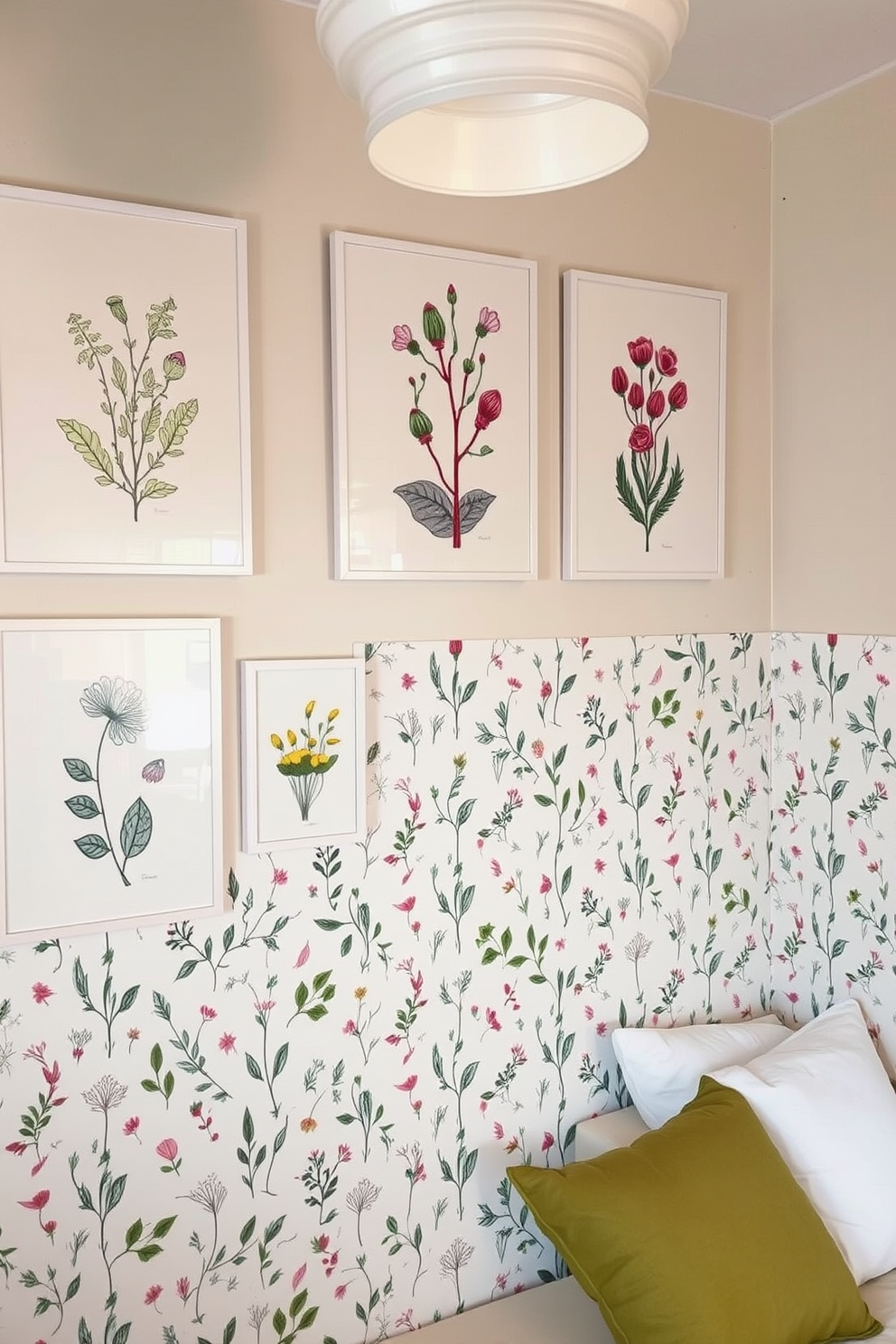 Hand Drawn Wallpaper Decorating Ideas 29