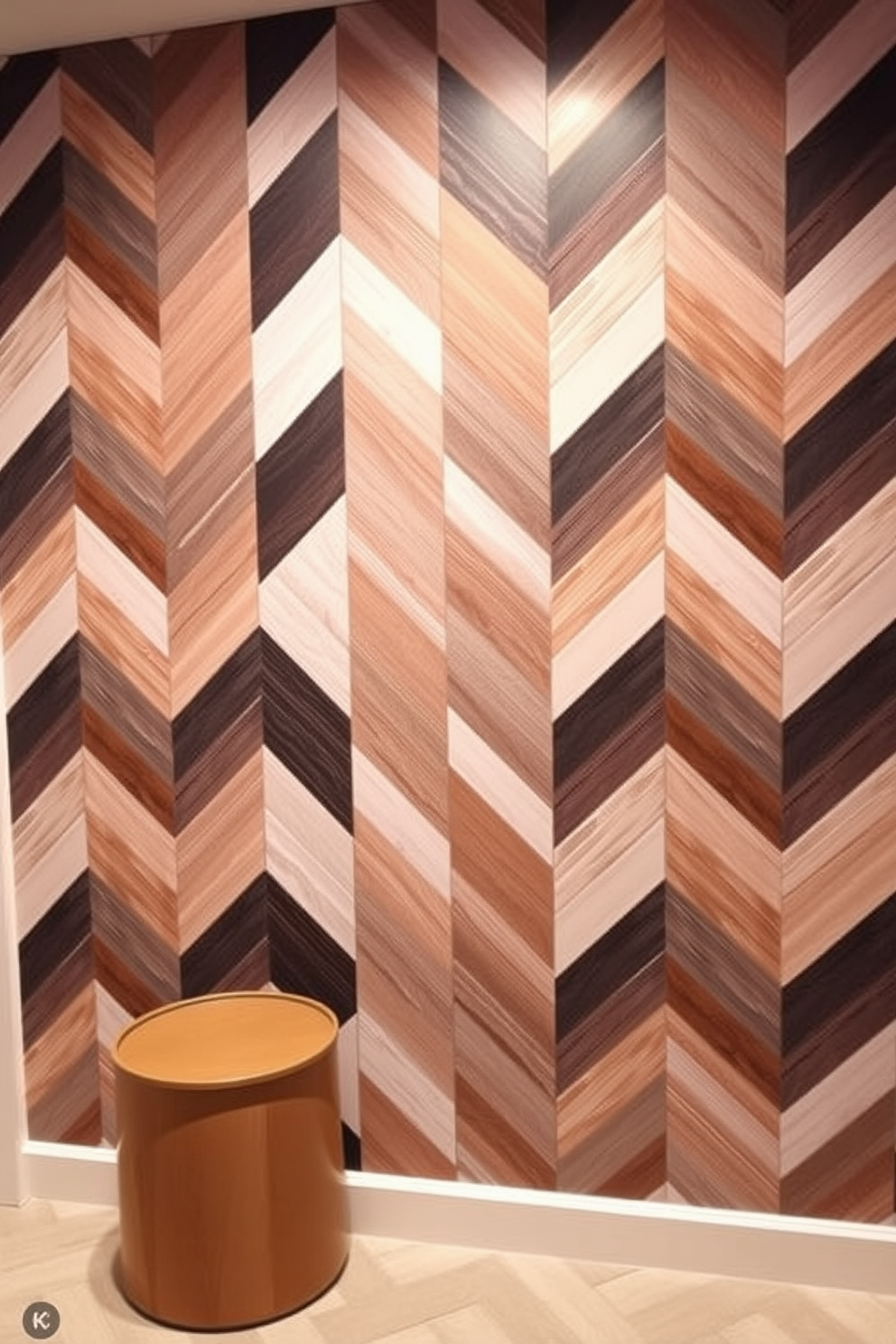 Herringbone Wall Painting Ideas 12