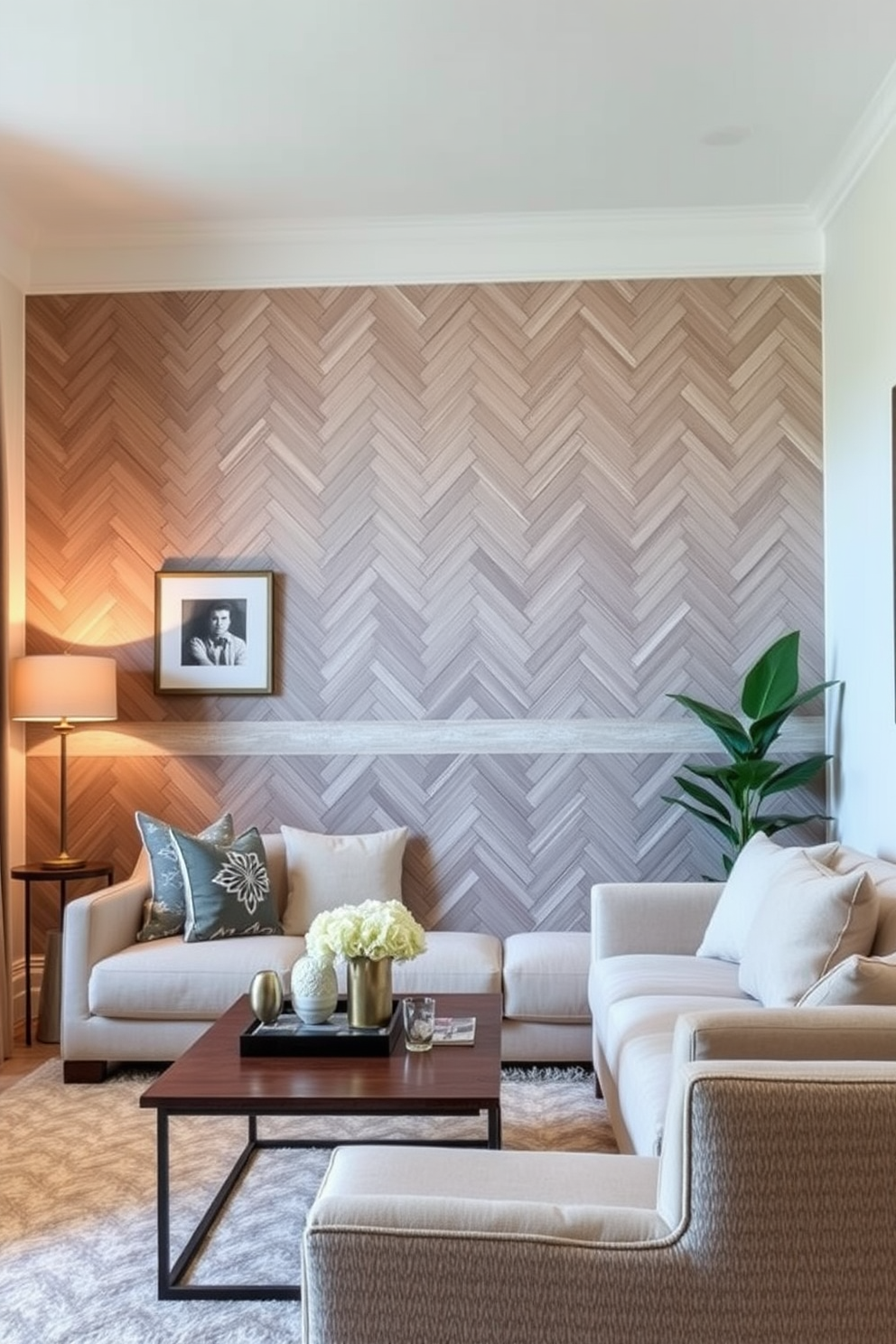 Herringbone Wall Painting Ideas 17