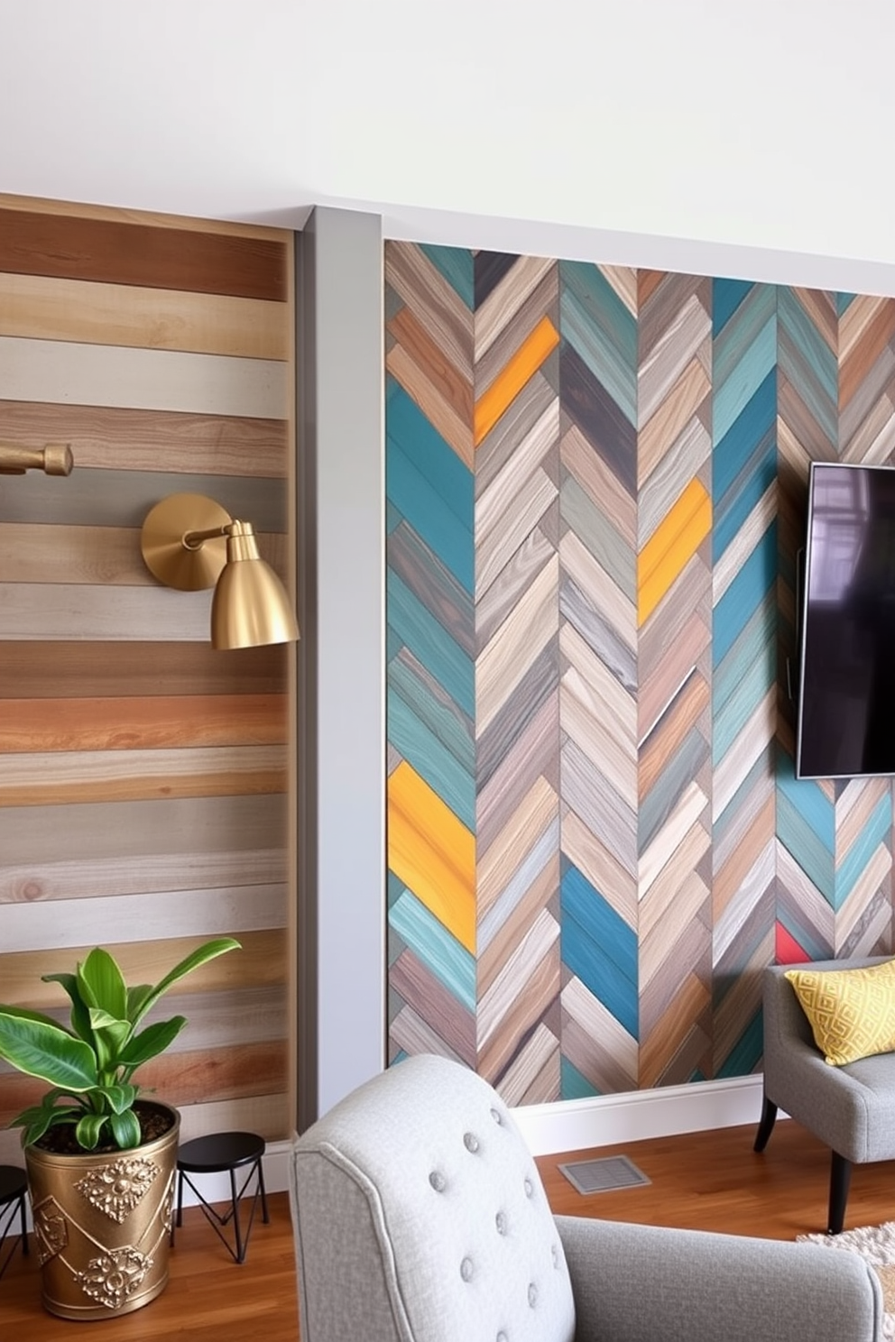 Herringbone Wall Painting Ideas 30