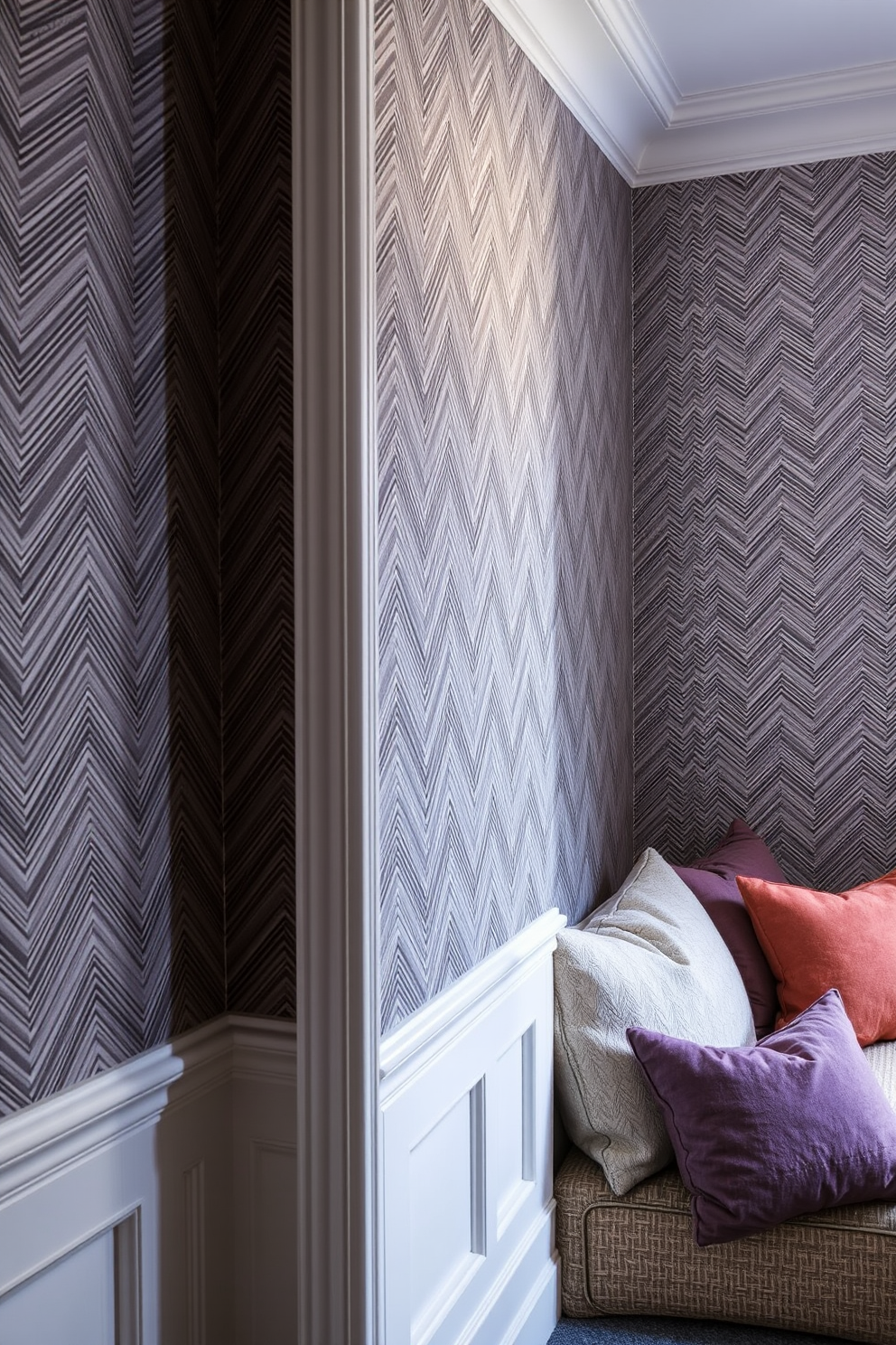 Herringbone Wallpaper Decorating Ideas 19