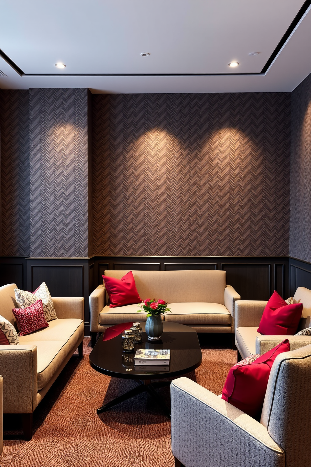 Herringbone Wallpaper Decorating Ideas 27