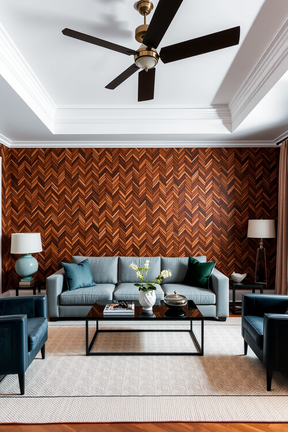 Herringbone Wallpaper Decorating Ideas 30