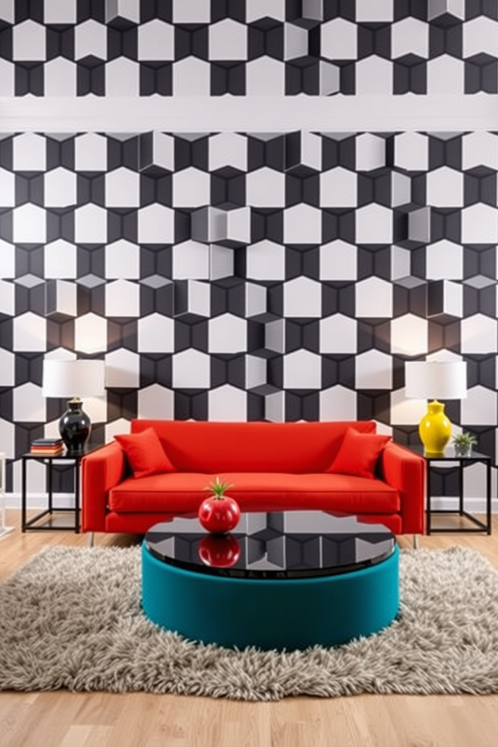 Hexagon Wallpaper Decorating Ideas 1