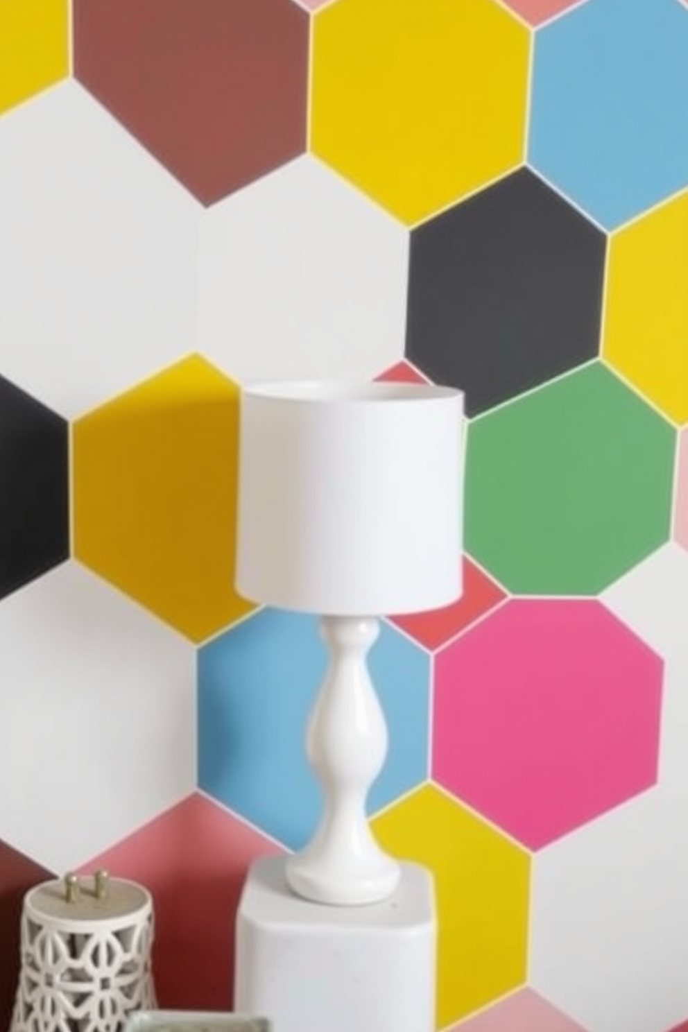 Hexagon Wallpaper Decorating Ideas 16