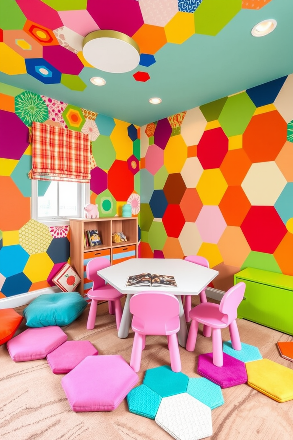 Hexagon Wallpaper Decorating Ideas 20