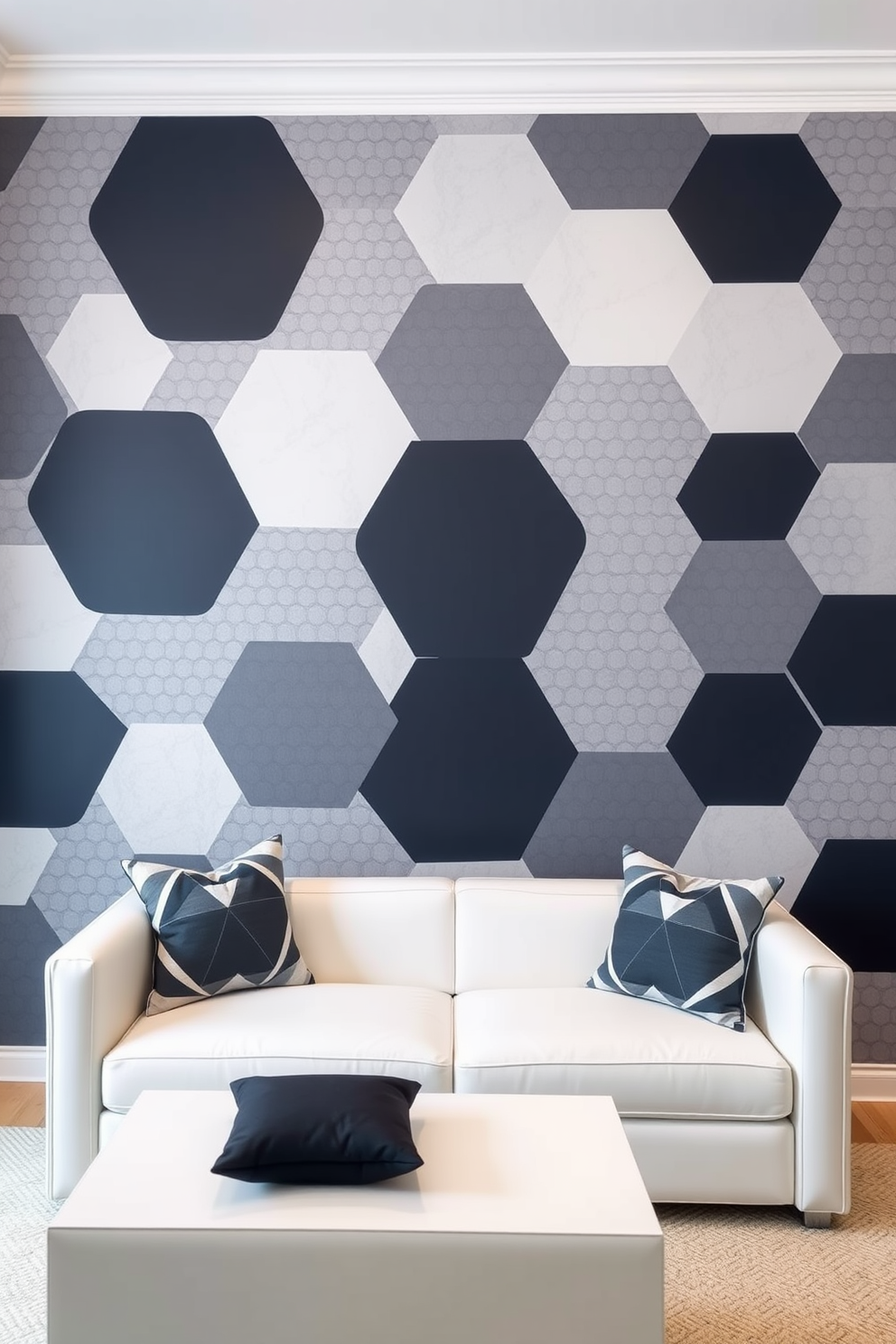 Hexagon Wallpaper Decorating Ideas 9