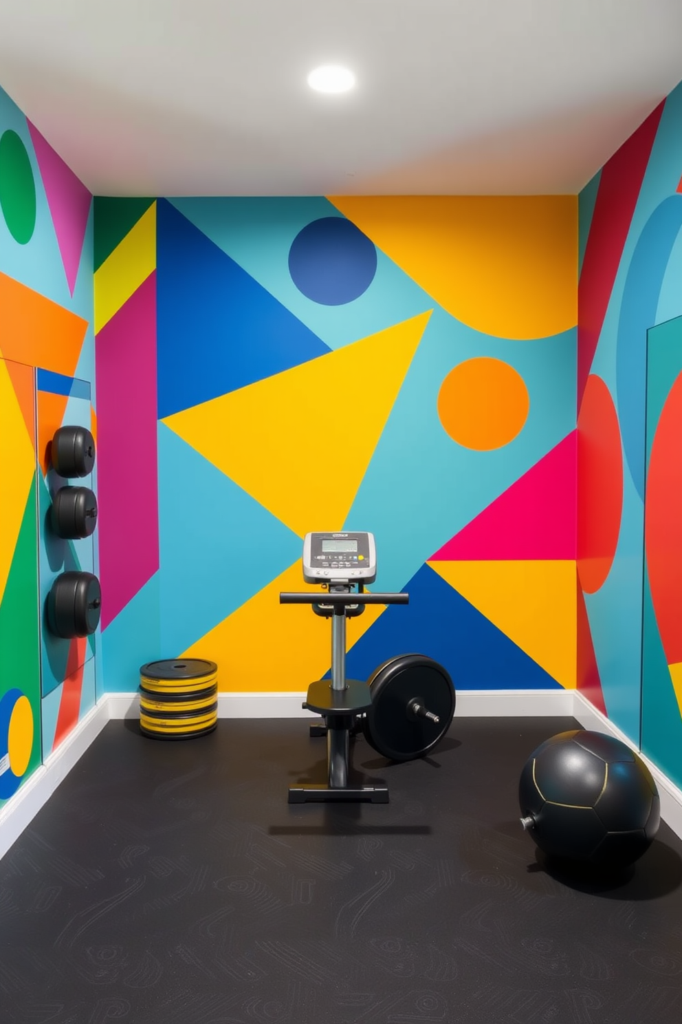 Home Gym Wall Painting Ideas 1