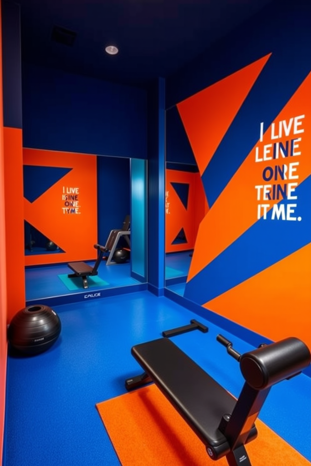 Home Gym Wall Painting Ideas 14