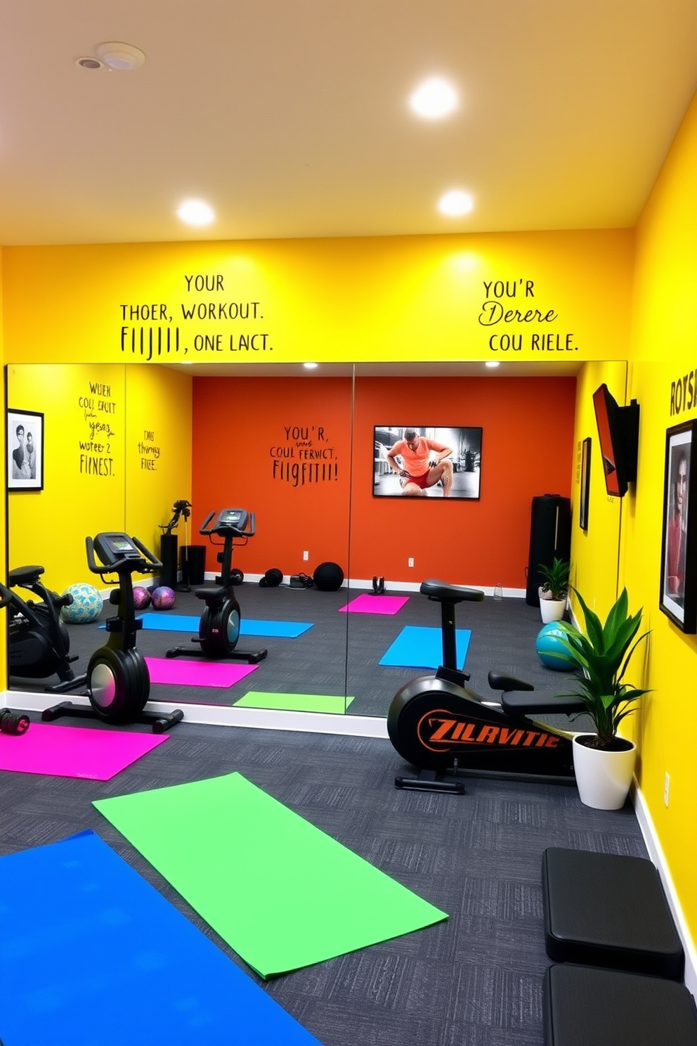 Home Gym Wall Painting Ideas 15