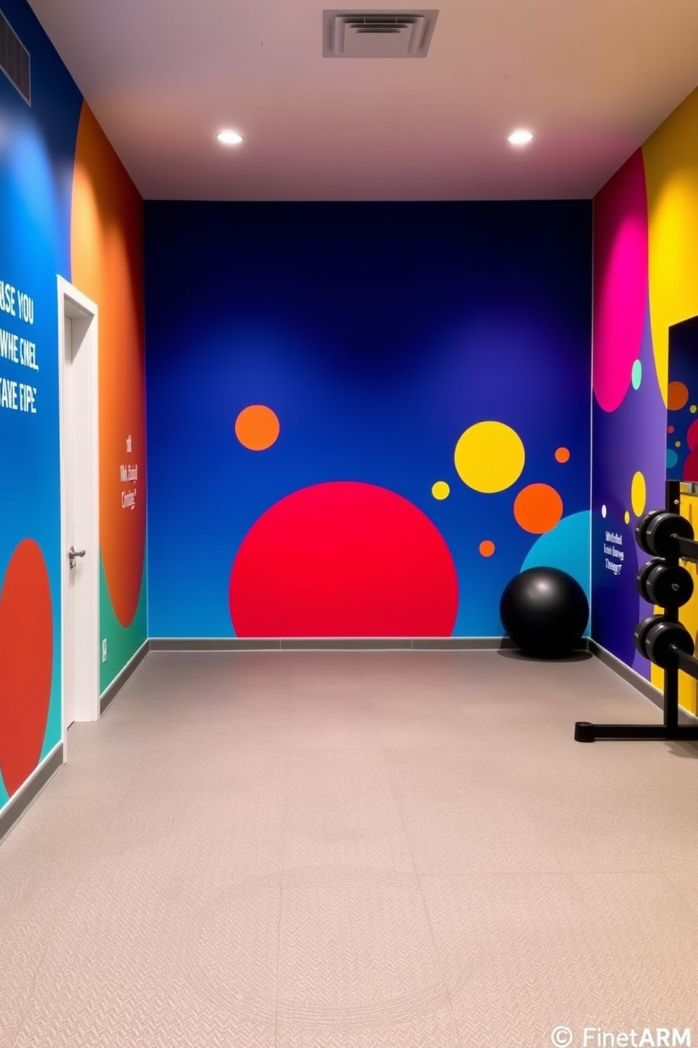 Home Gym Wall Painting Ideas 22