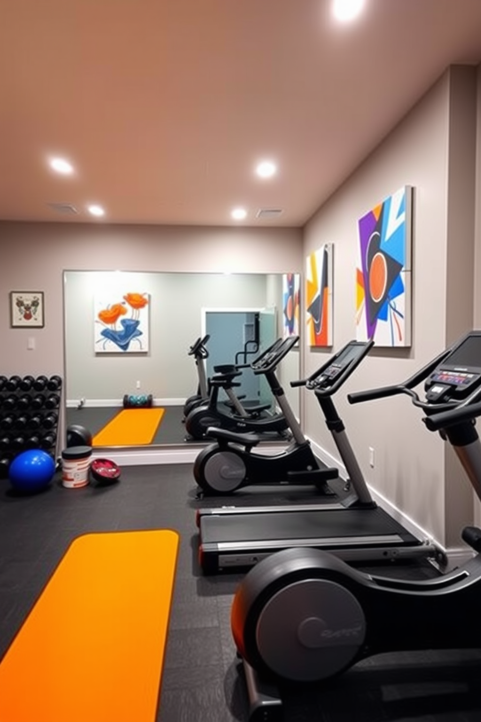 Home Gym Wall Painting Ideas 25