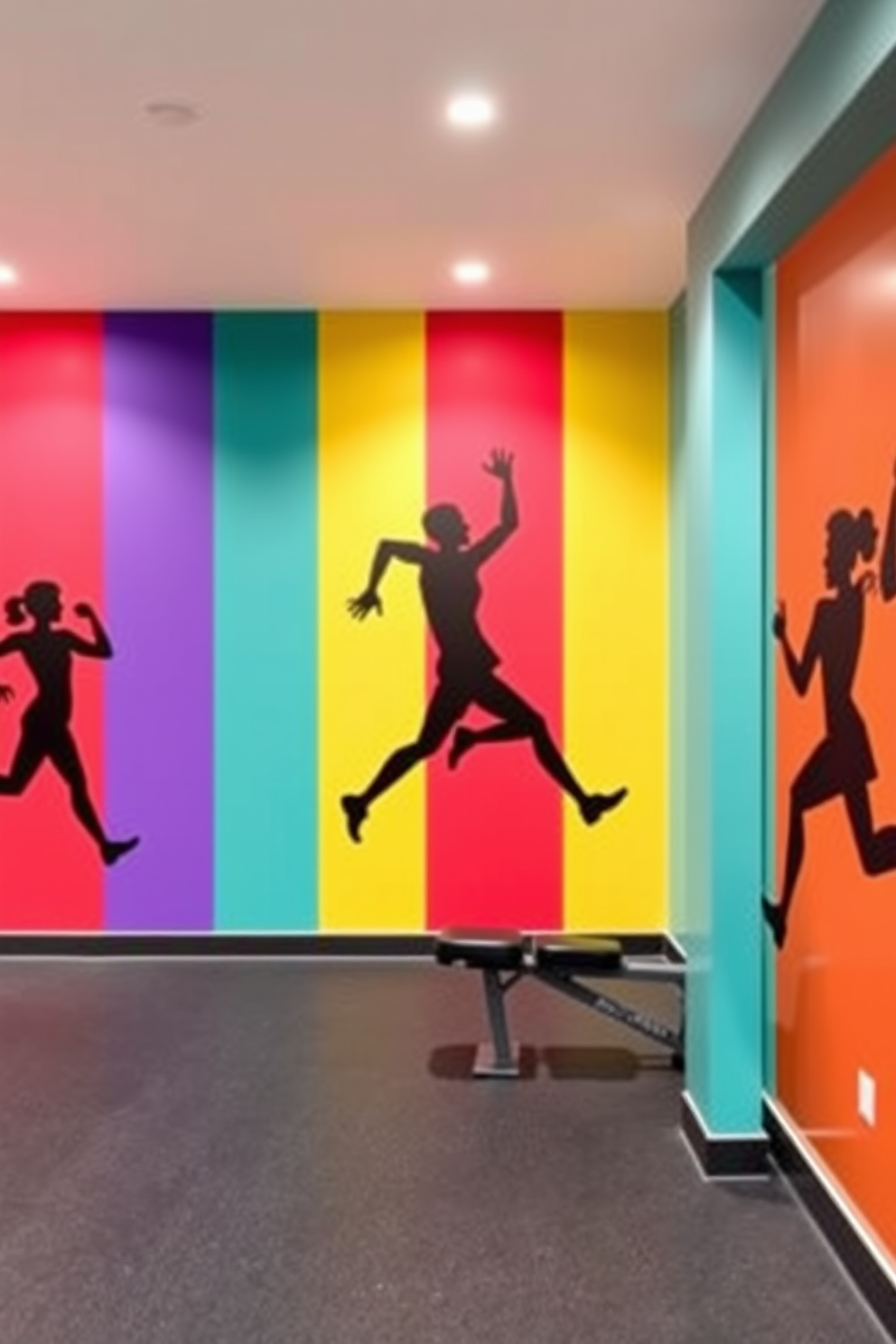 Home Gym Wall Painting Ideas 29