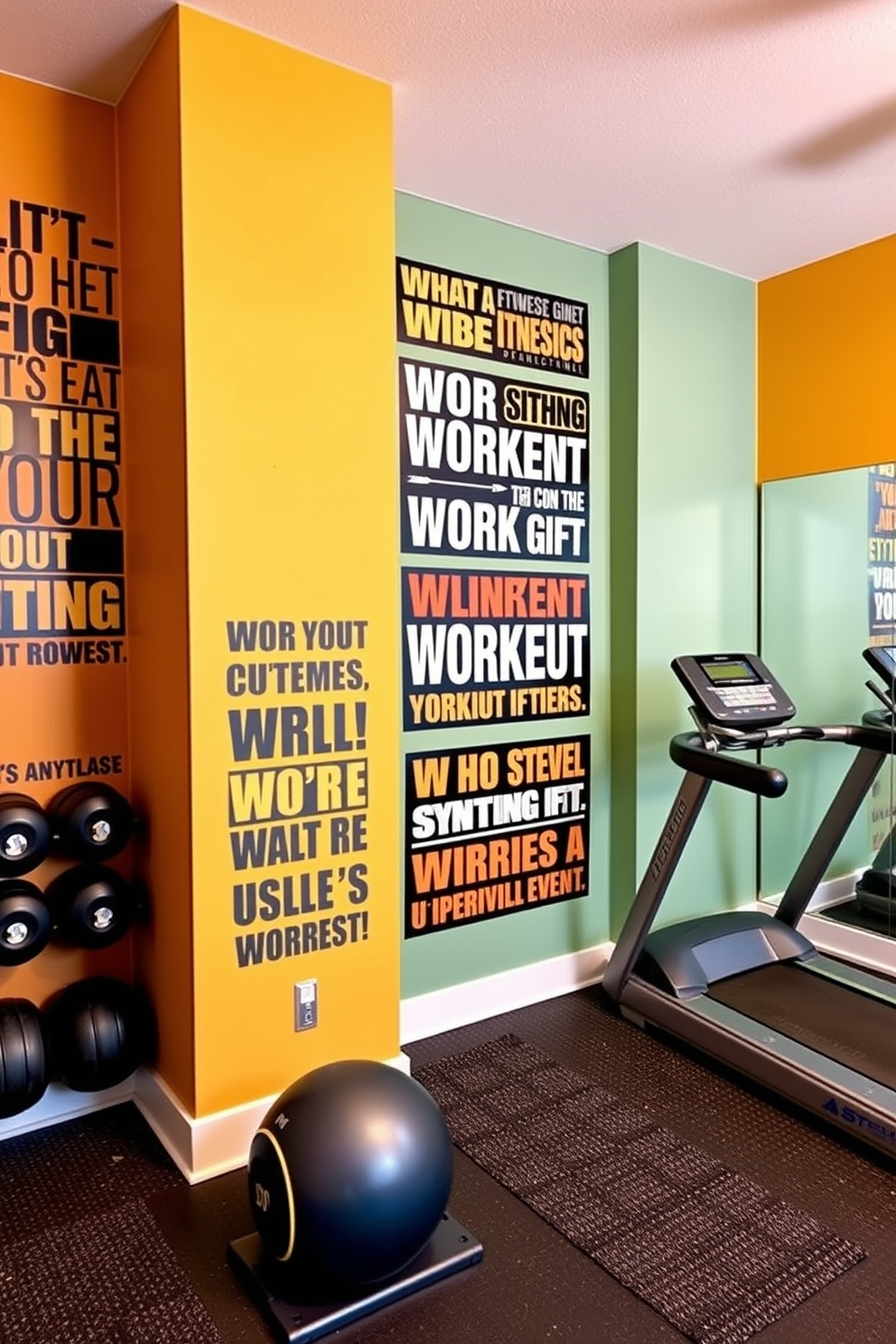 Home Gym Wall Painting Ideas 5