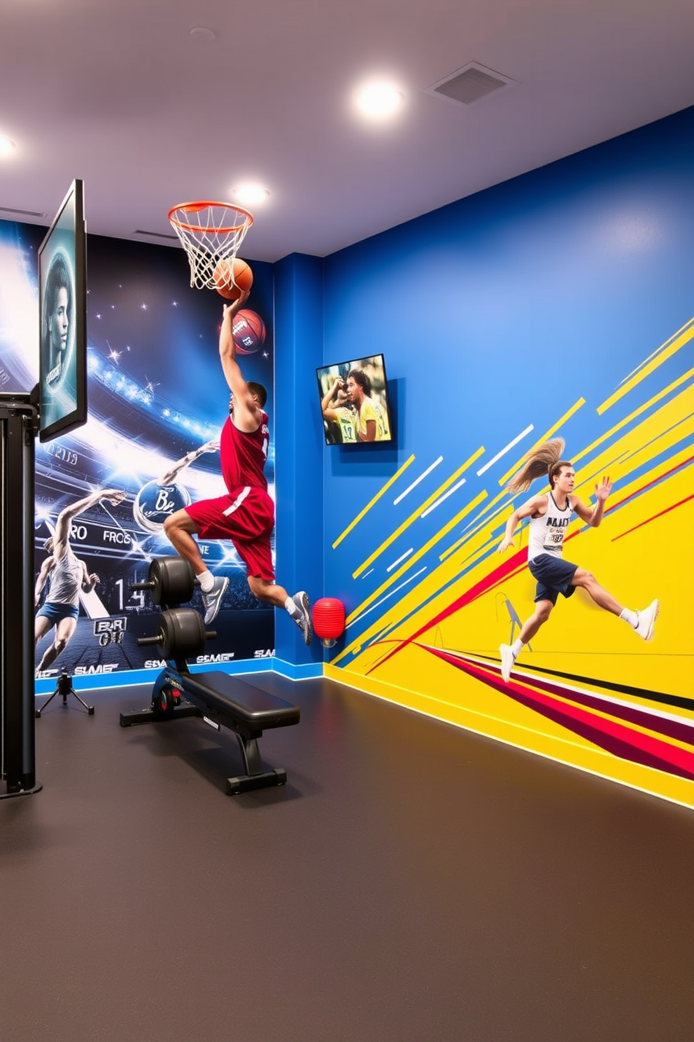 Home Gym Wall Painting Ideas 9