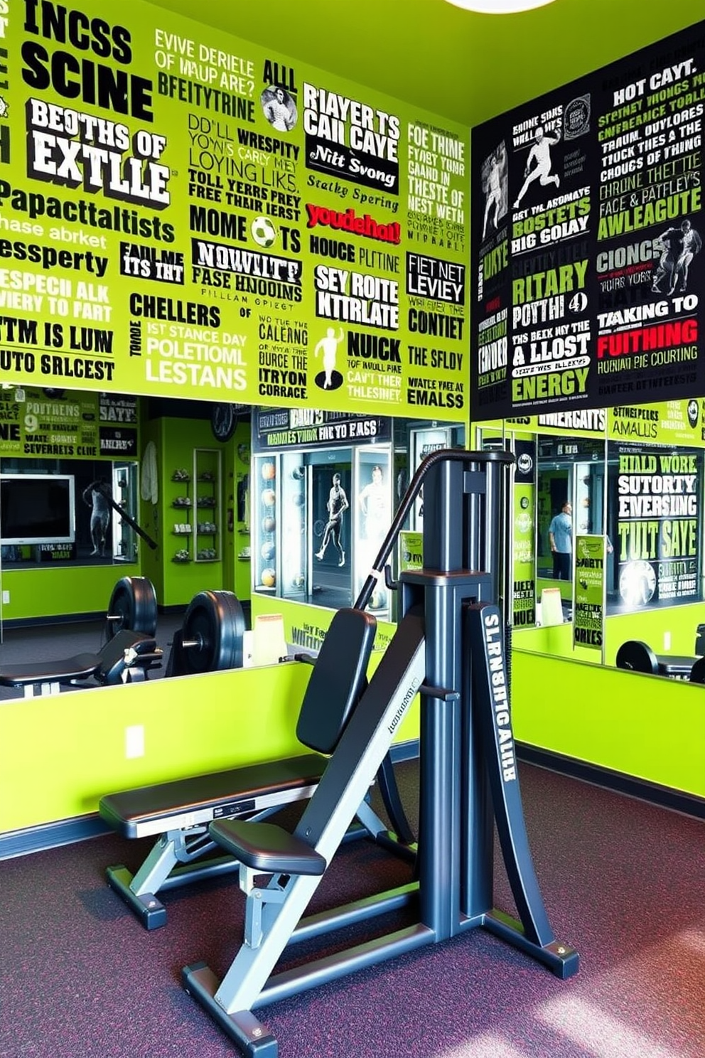 Home Gym Wallpaper Decorating Ideas 14