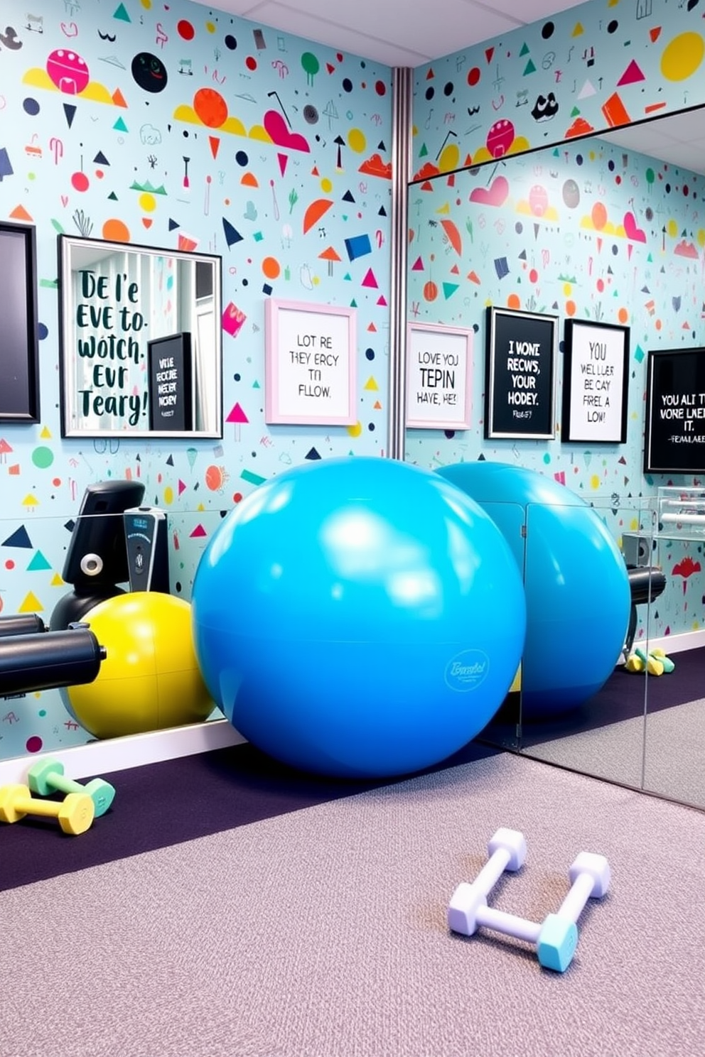 Home Gym Wallpaper Decorating Ideas 30