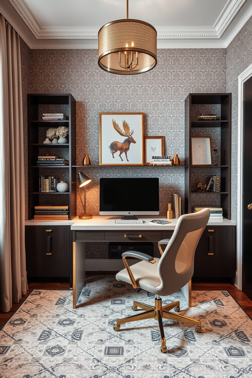 Home Office Wallpaper Decorating Ideas 13