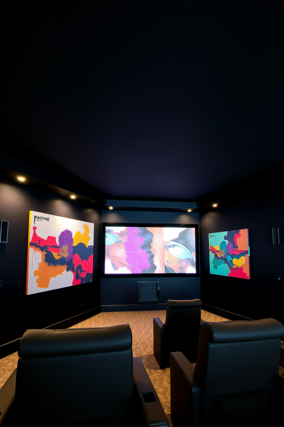 Home Theater Wall Painting Ideas 11