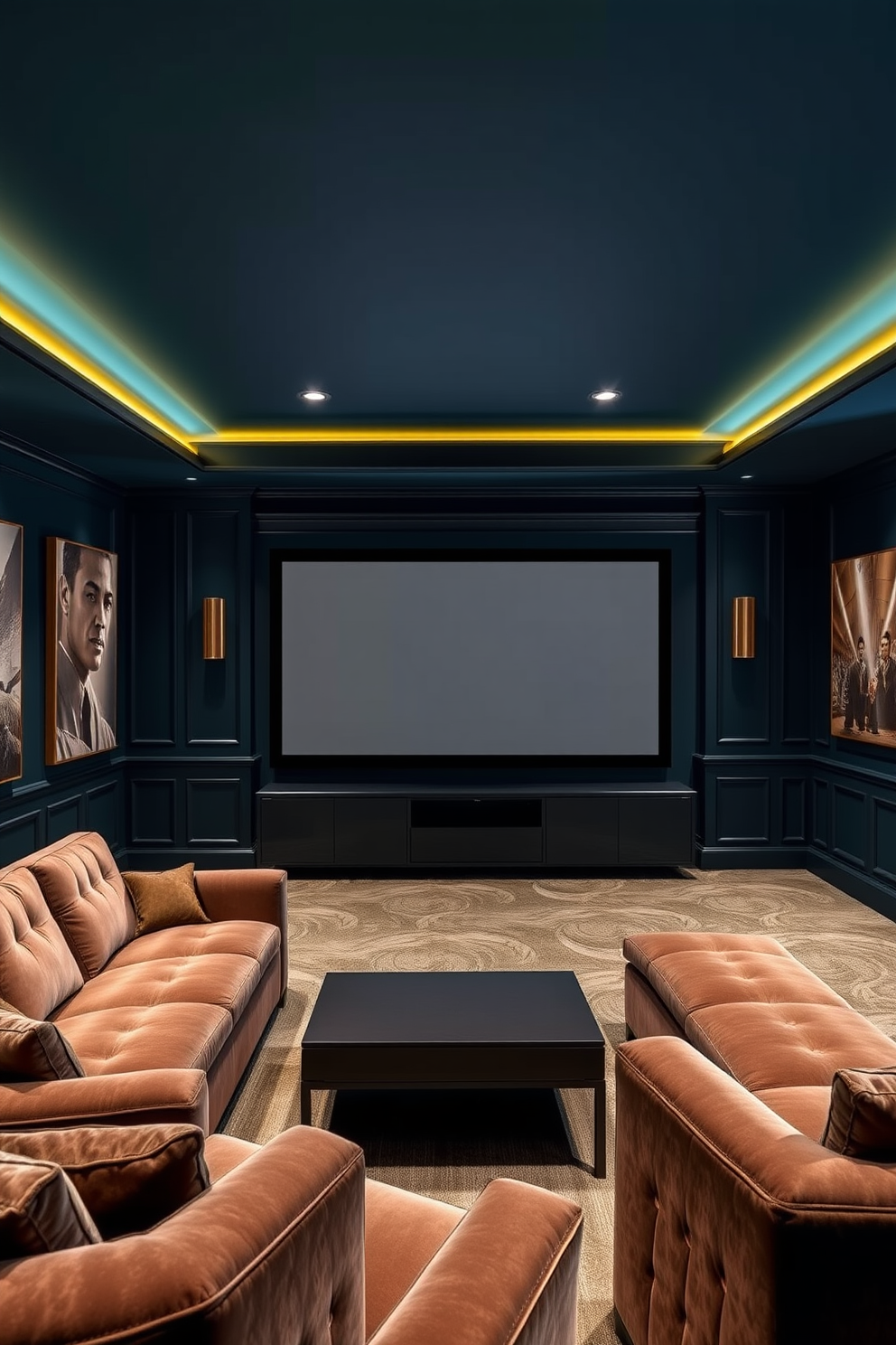 Home Theater Wall Painting Ideas 19