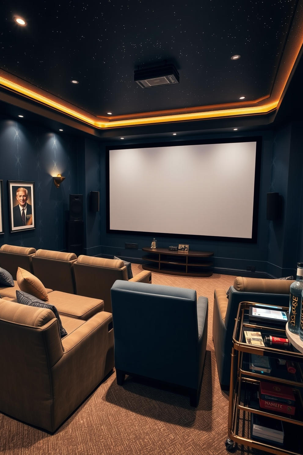 Home Theater Wallpaper Decorating Ideas 14