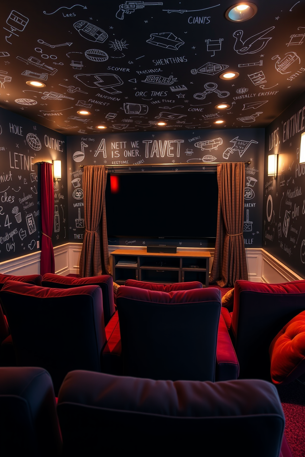 Home Theater Wallpaper Decorating Ideas 15