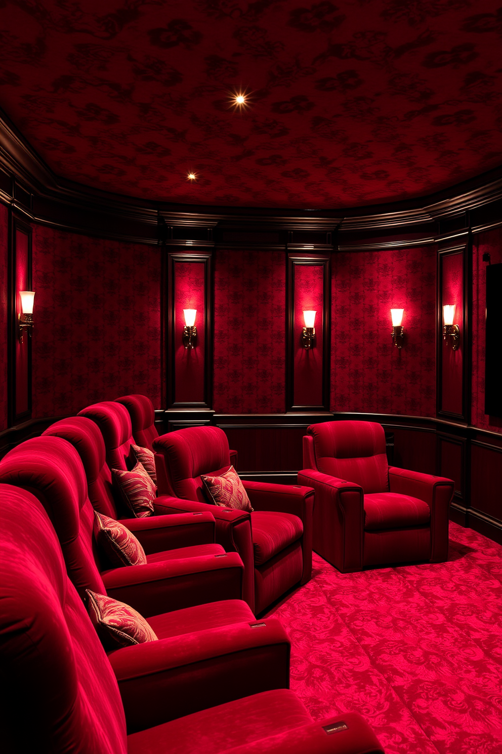 Home Theater Wallpaper Decorating Ideas 23