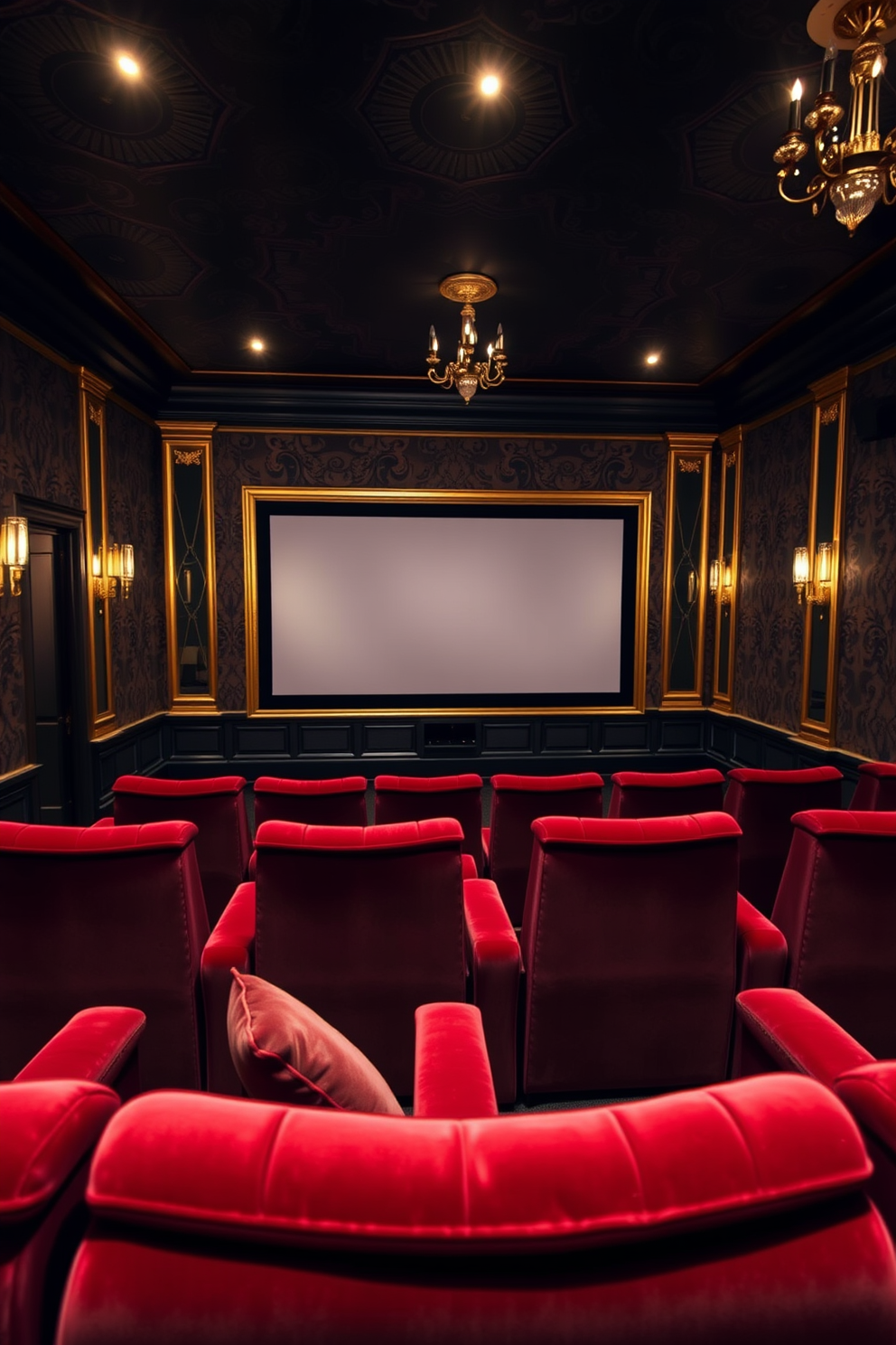 Home Theater Wallpaper Decorating Ideas 24