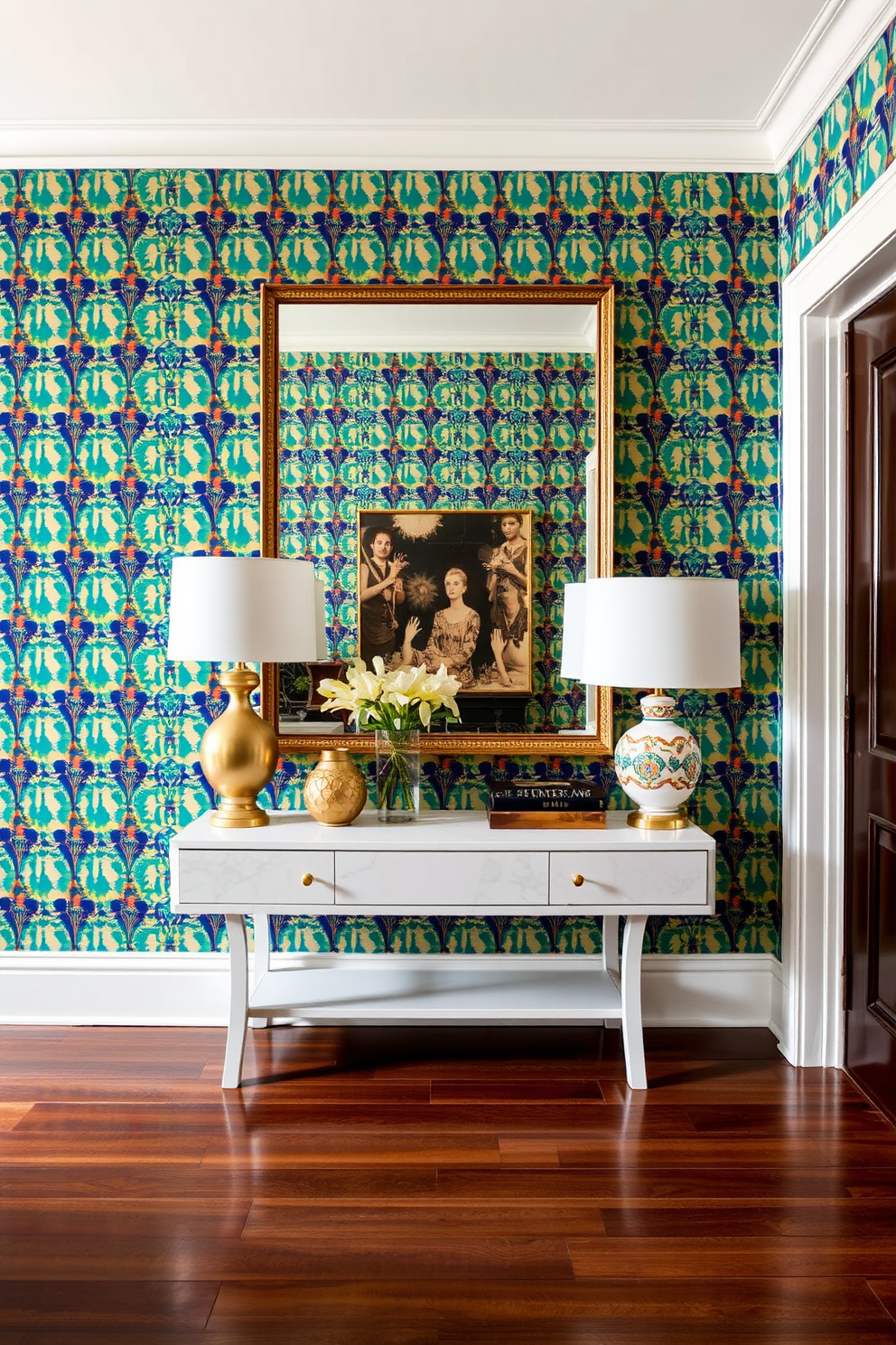 Ikat Wallpaper Decorating Ideas 12