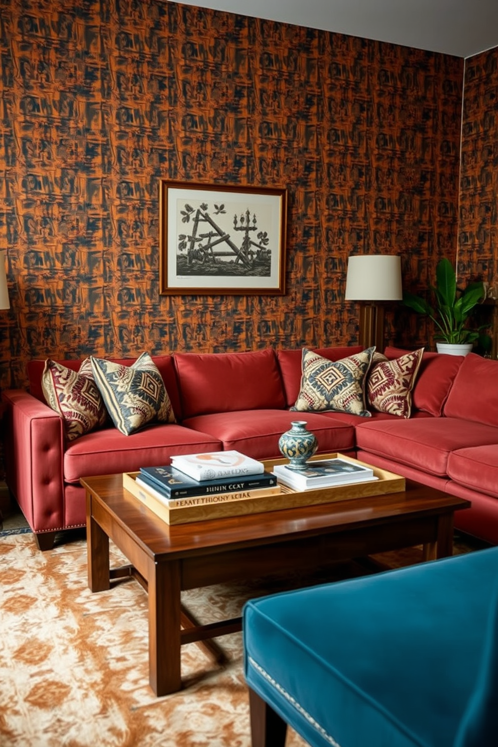 Ikat Wallpaper Decorating Ideas 16