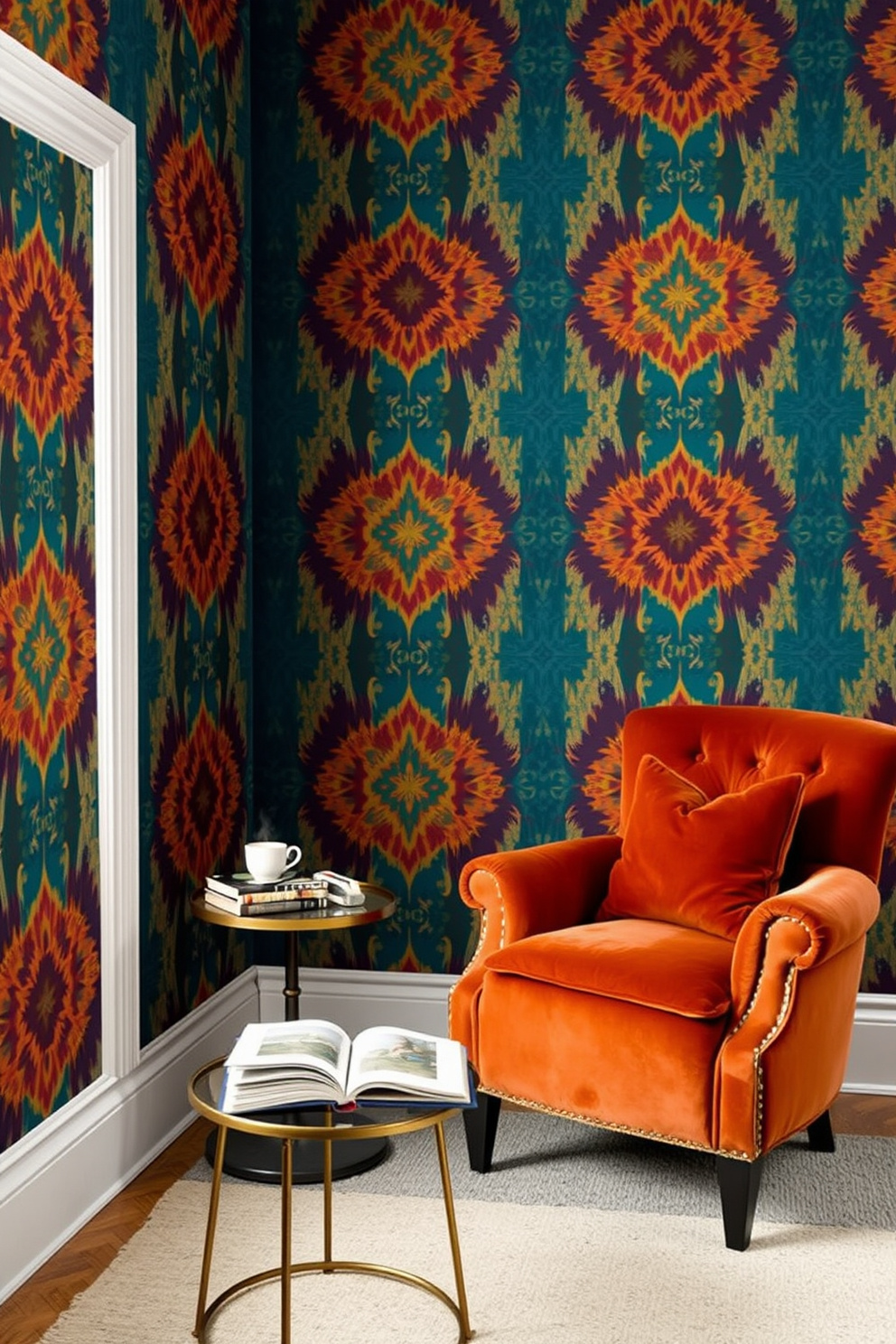 Ikat Wallpaper Decorating Ideas 2