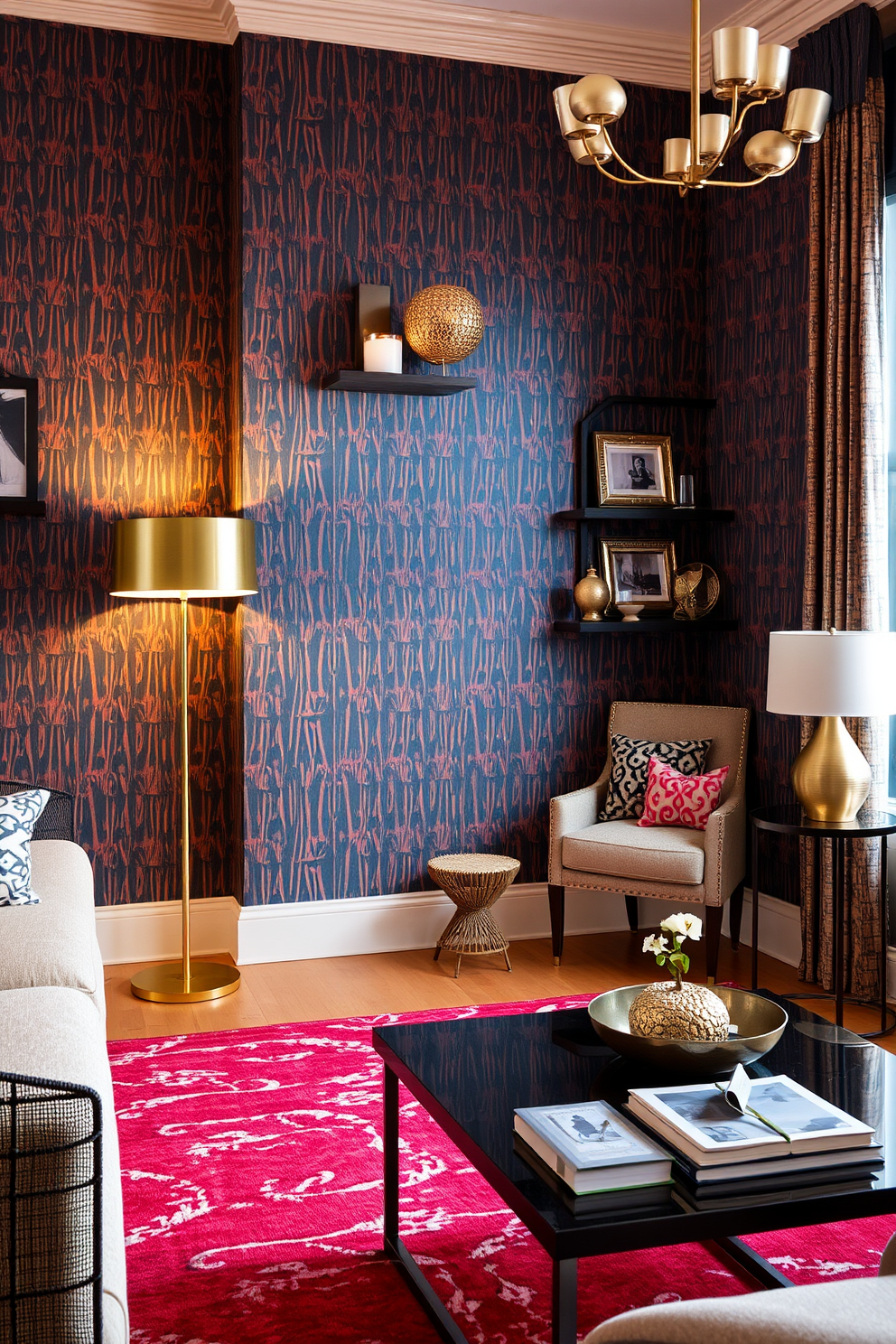 Ikat Wallpaper Decorating Ideas 23