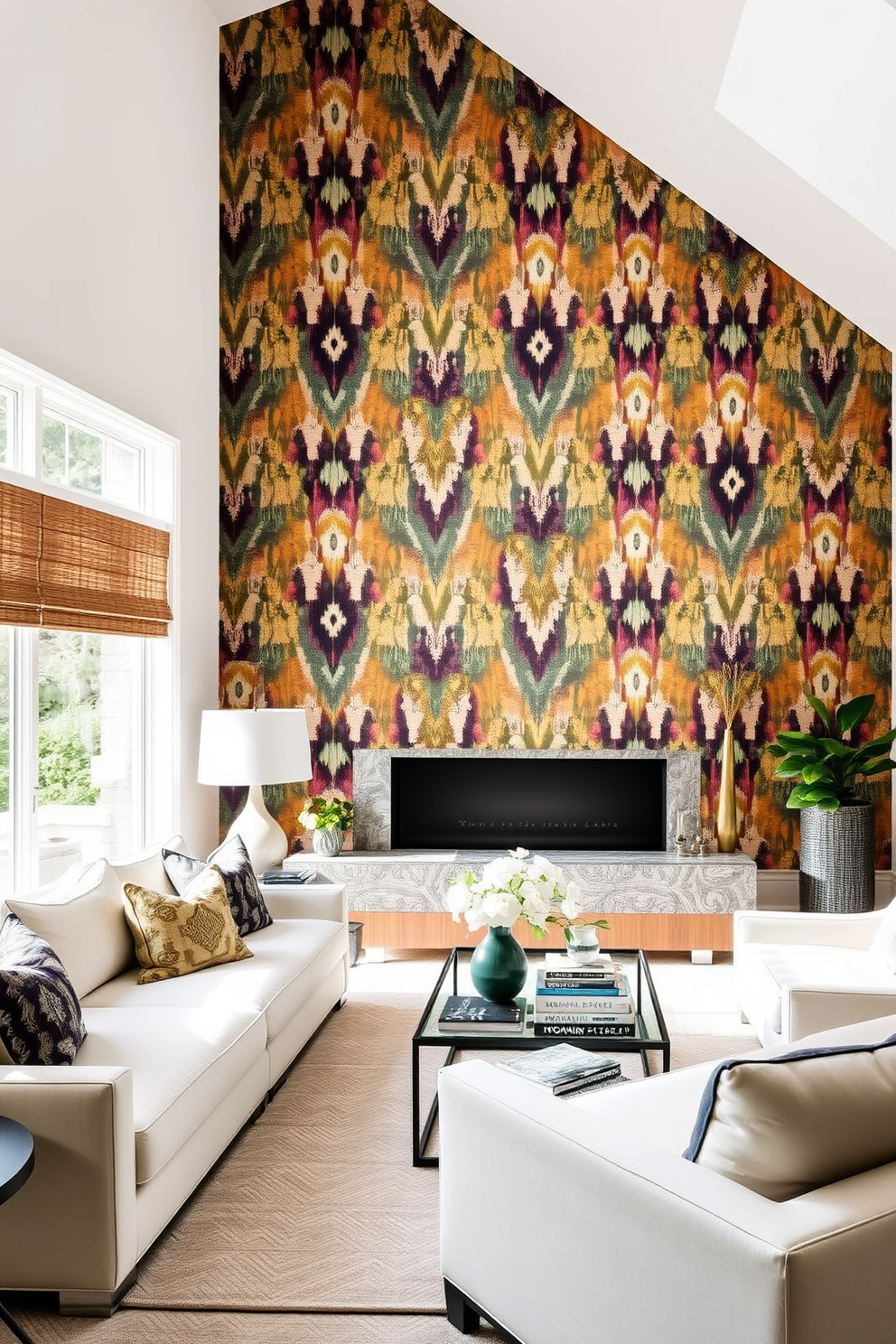 Ikat Wallpaper Decorating Ideas 9