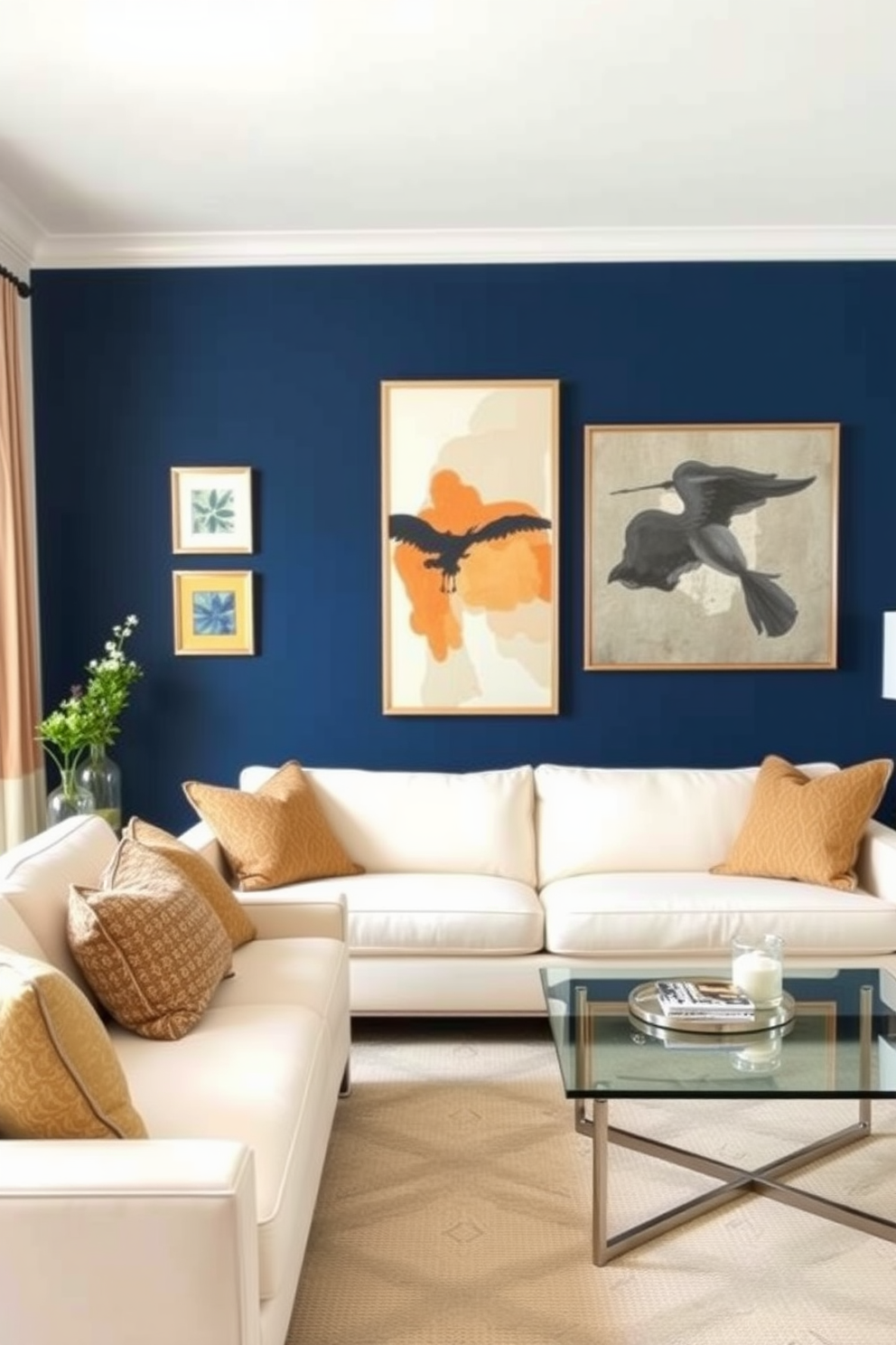 Indigo Wall Painting Ideas 1