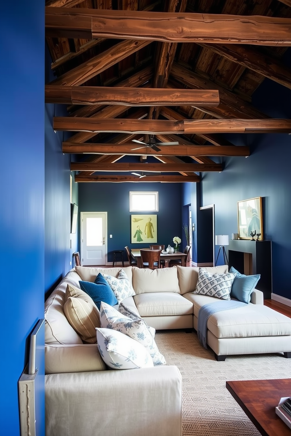 Indigo Wall Painting Ideas 20