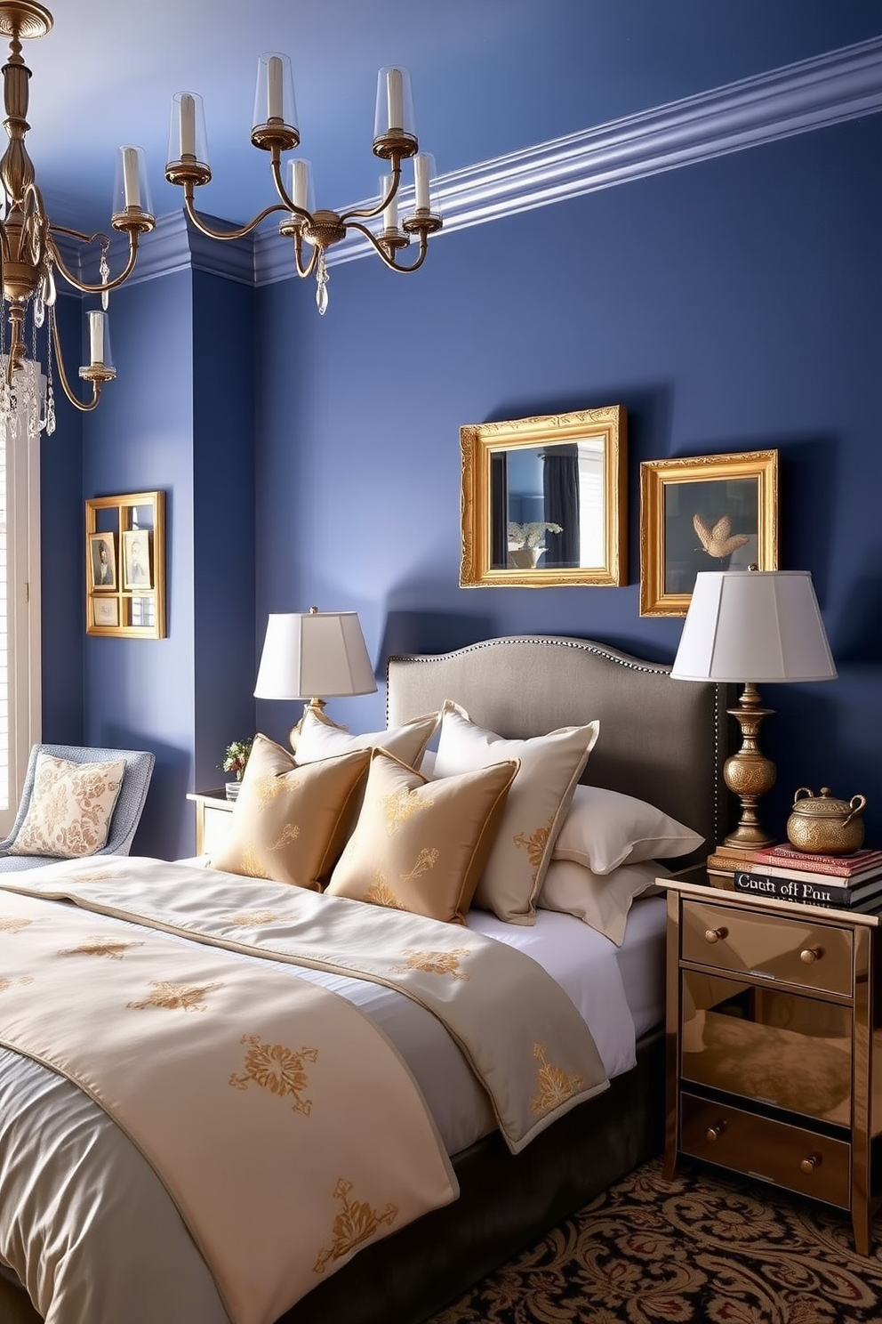 Indigo Wall Painting Ideas 4