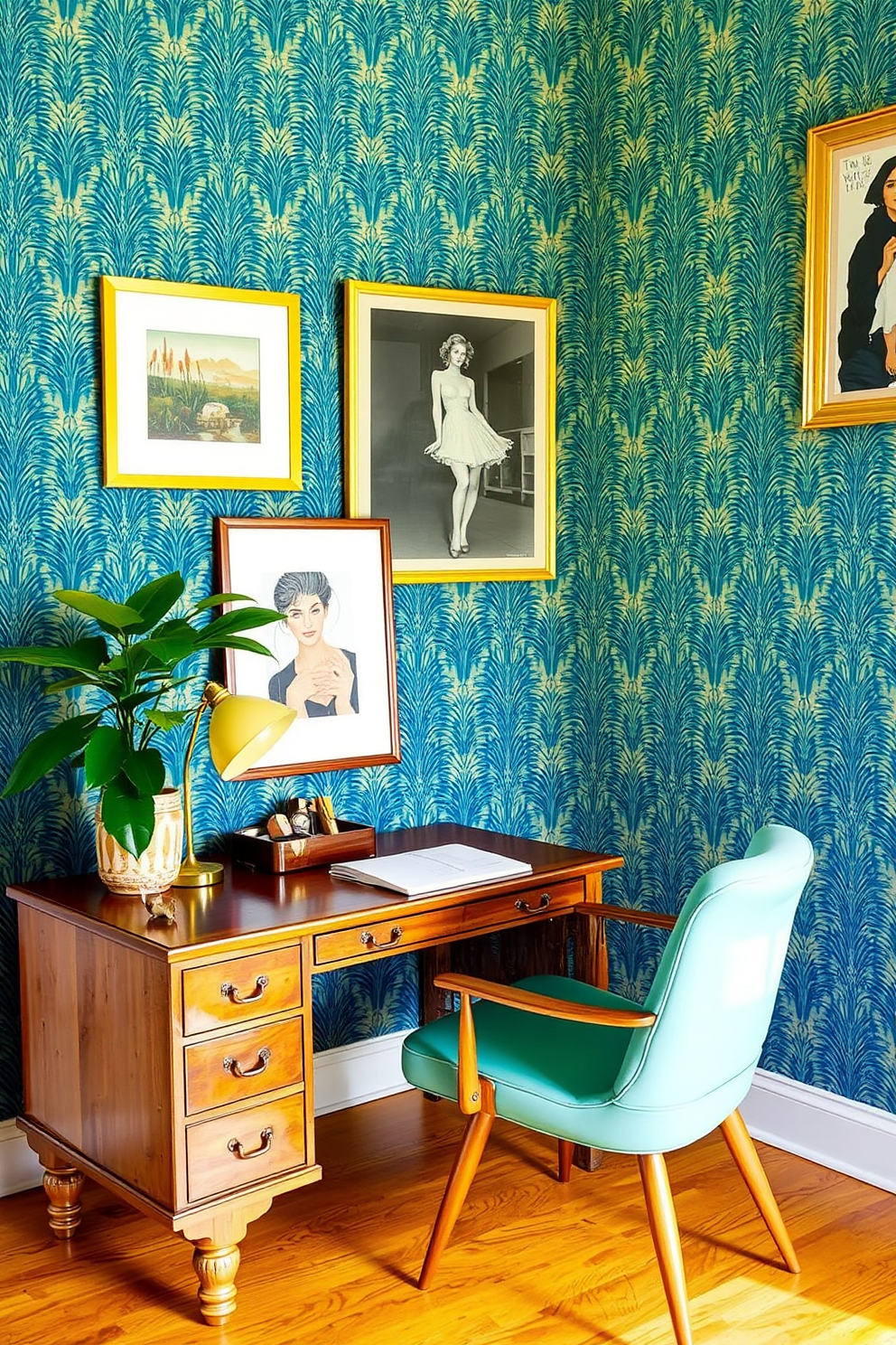 Indigo Wallpaper Decorating Ideas 15