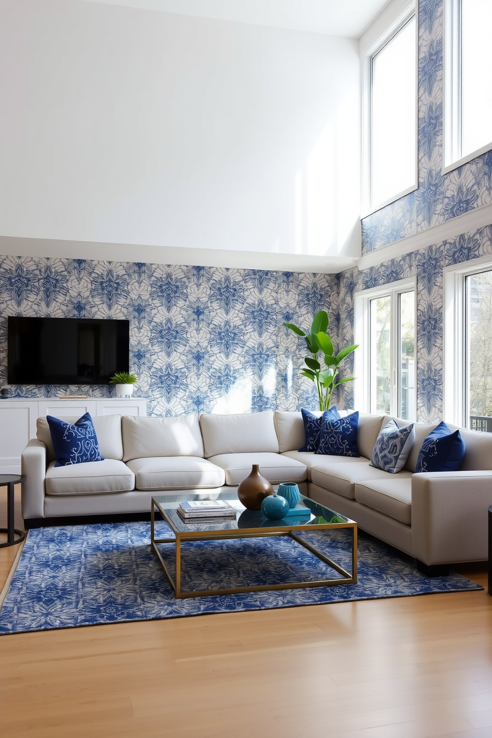 Indigo Wallpaper Decorating Ideas 2