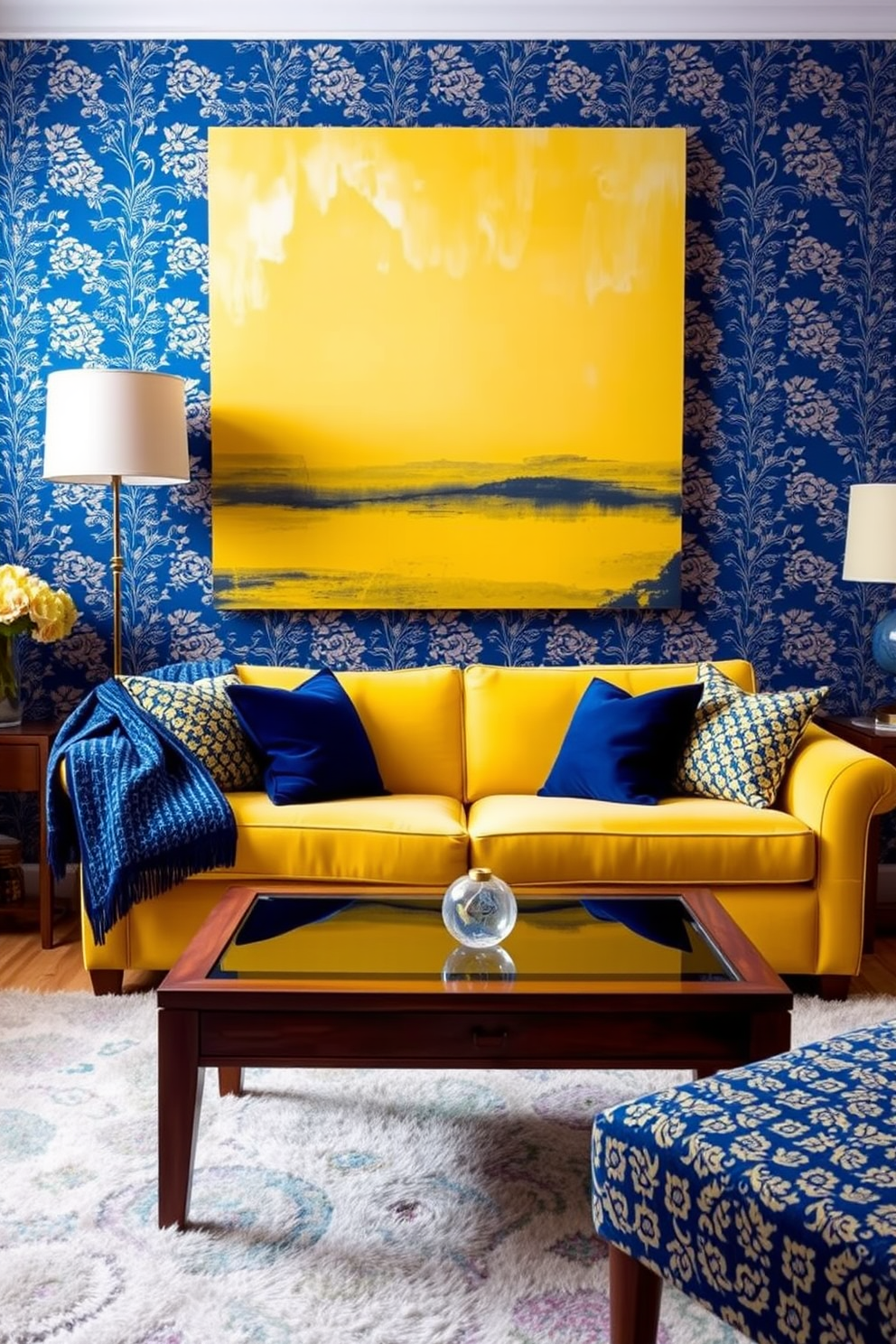 Indigo Wallpaper Decorating Ideas 25