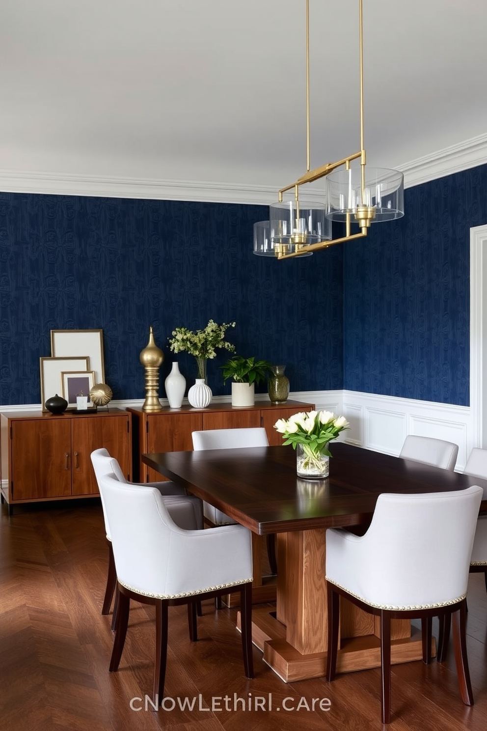 Indigo Wallpaper Decorating Ideas 4