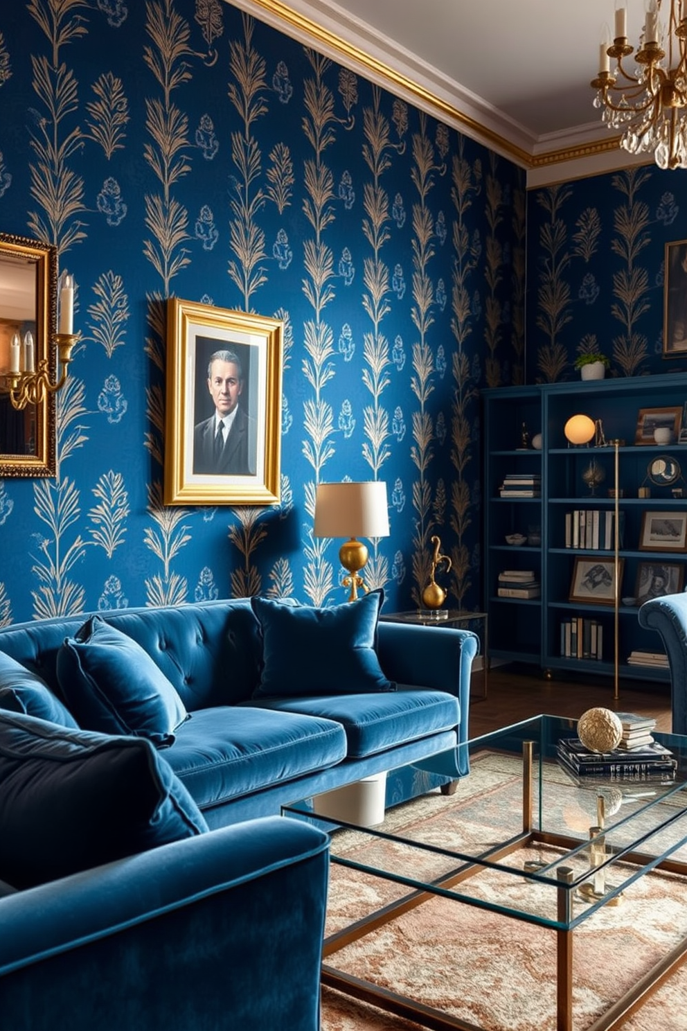 Indigo Wallpaper Decorating Ideas 6