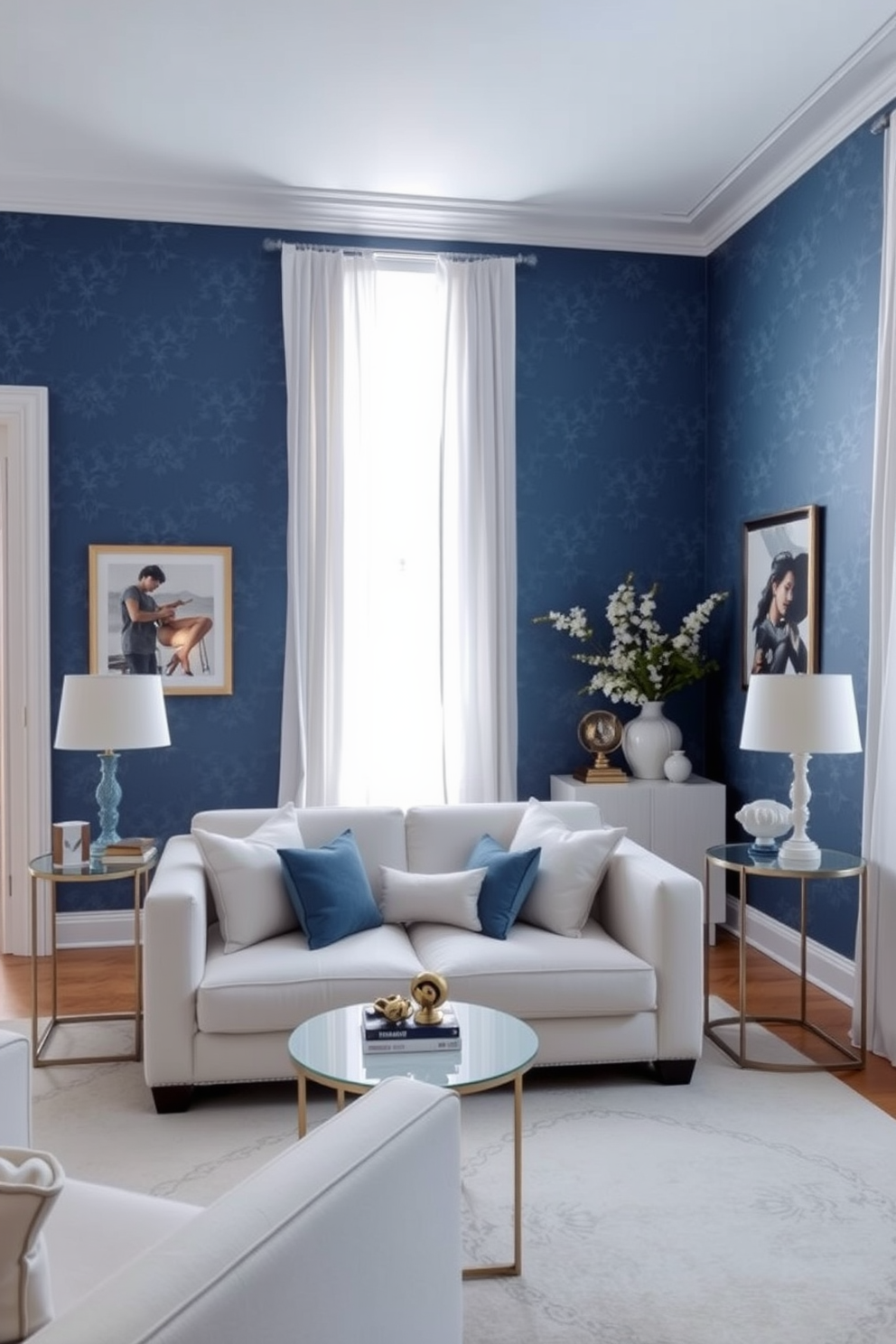 Indigo Wallpaper Decorating Ideas 8