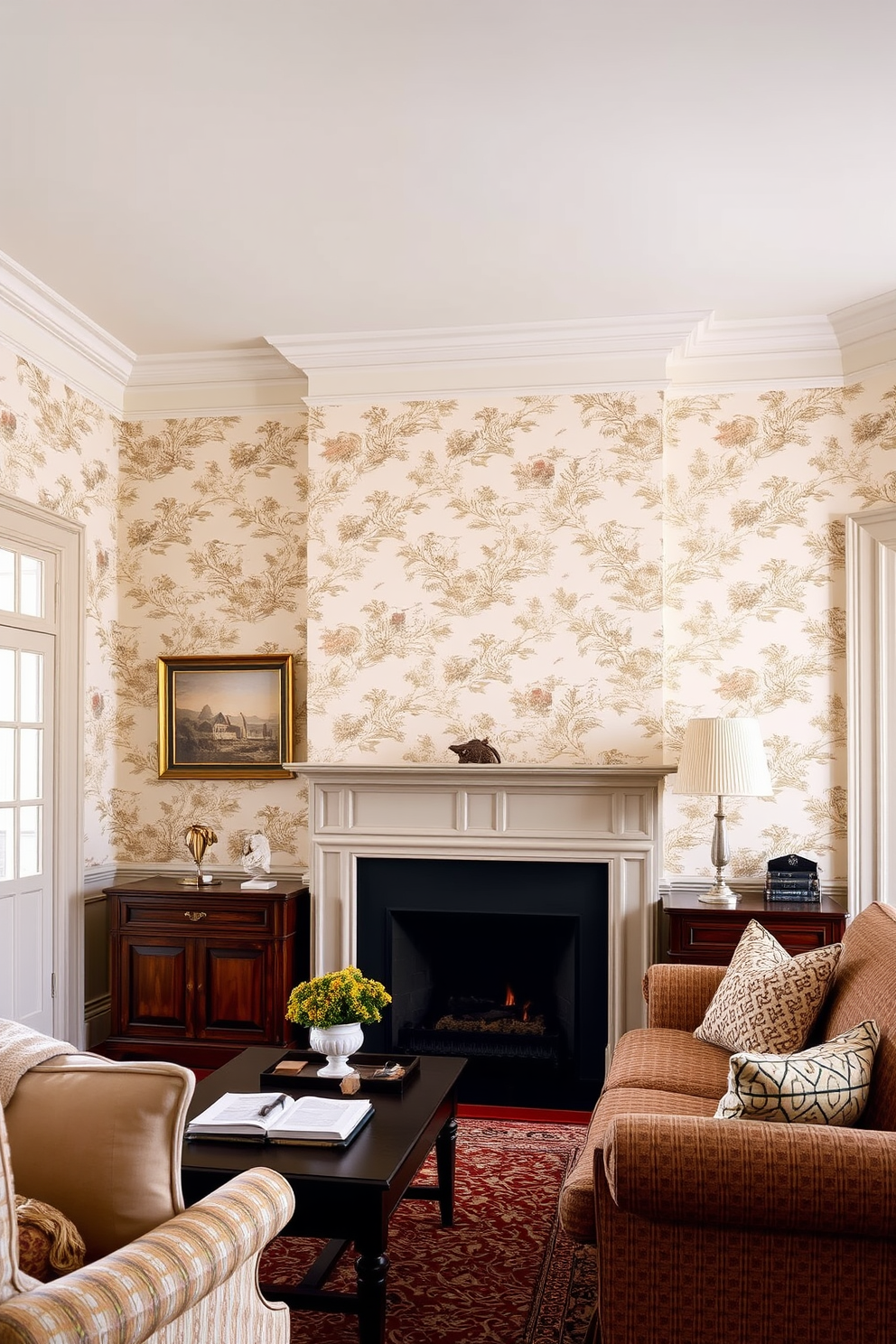 Ivory Wallpaper Decorating Ideas 19