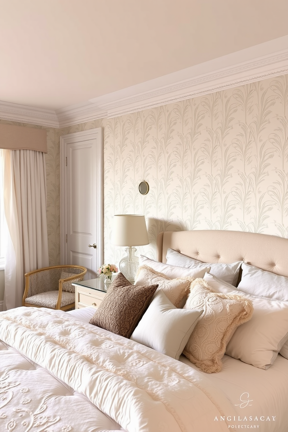 Ivory Wallpaper Decorating Ideas 6