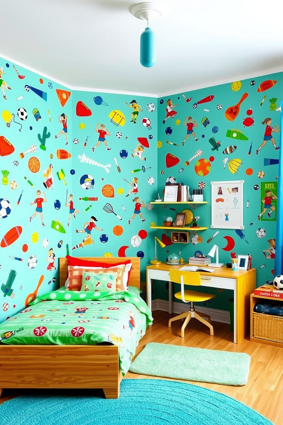 Kids Room Wallpaper Decorating Ideas 14